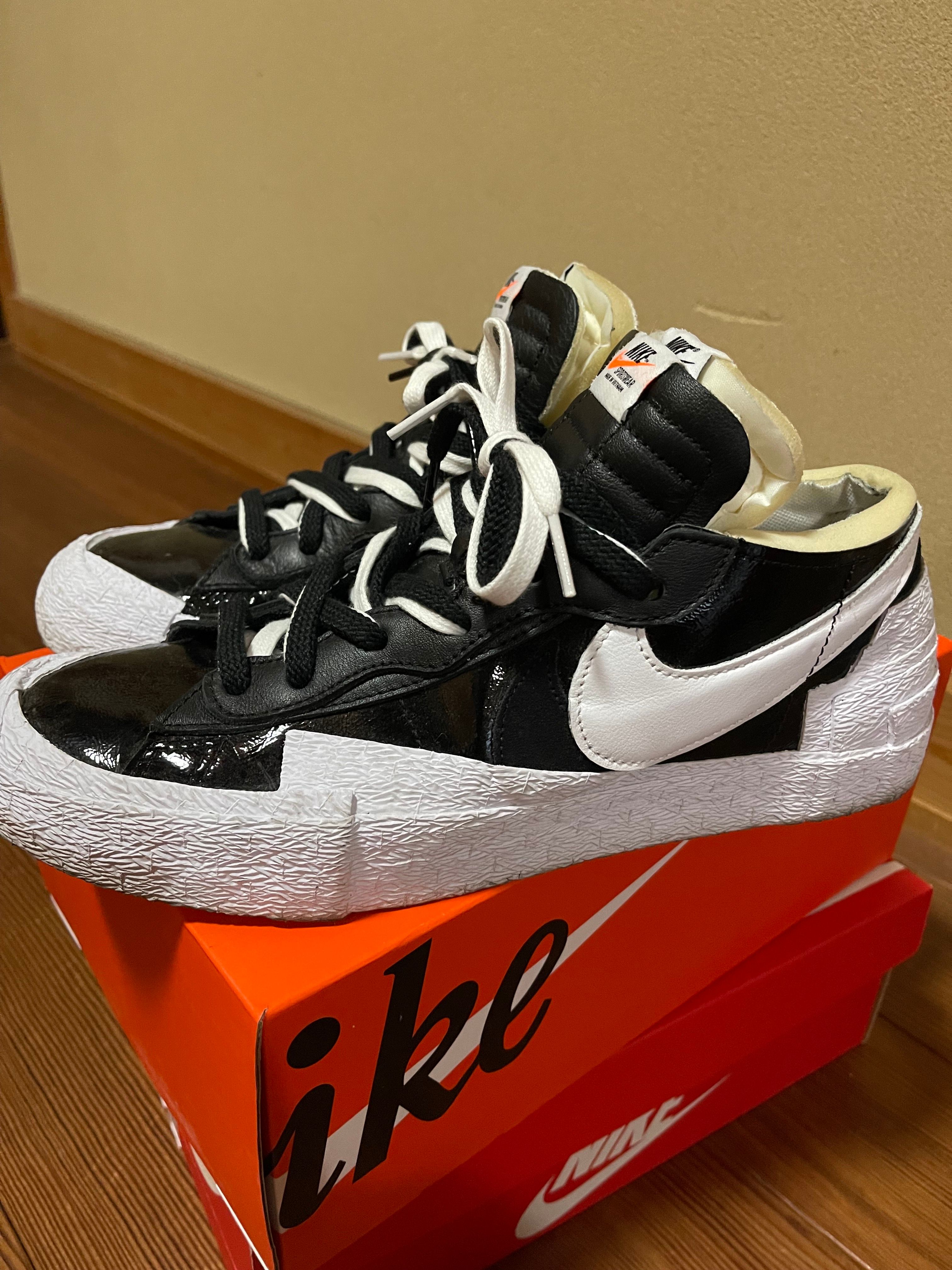 sacai × Nike Blazer Low "Black Patent Leather"