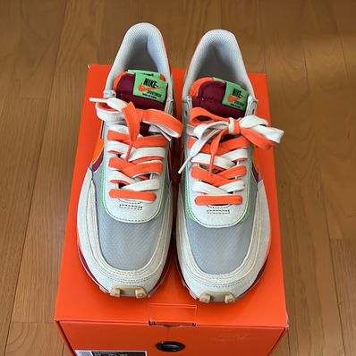 CLOT × Sacai × Nike LD Waffle "Orange Blaze"