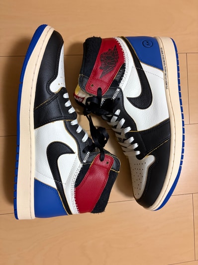 fragment design × UNION × Nike Air Jordan 1 High OG "Black/Varsity Red"
