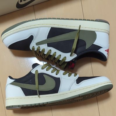 Travis Scott × Nike Women's Air Jordan 1 Low OG "Medium Olive"