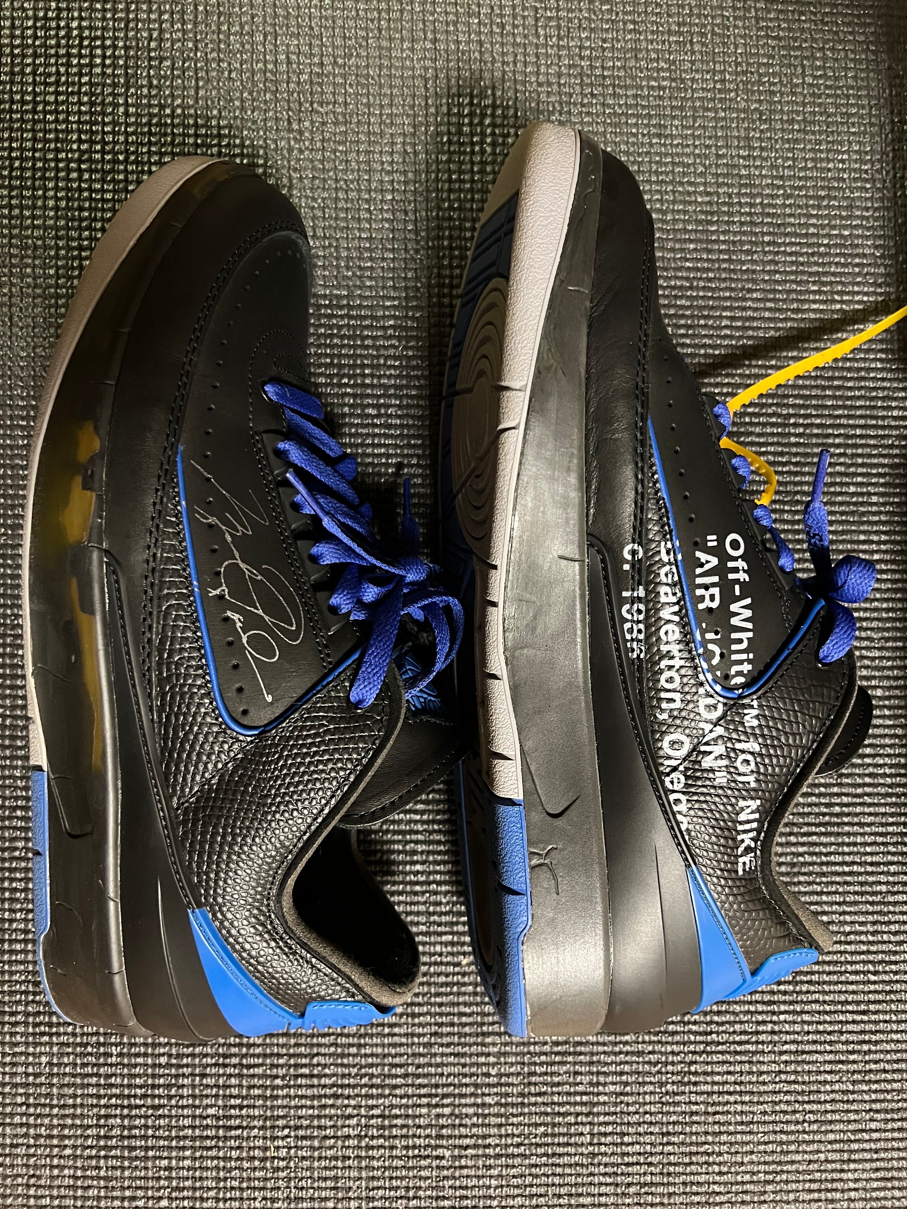 Off-White × Nike Air Jordan 2 Low "Black and Varsity Royal"