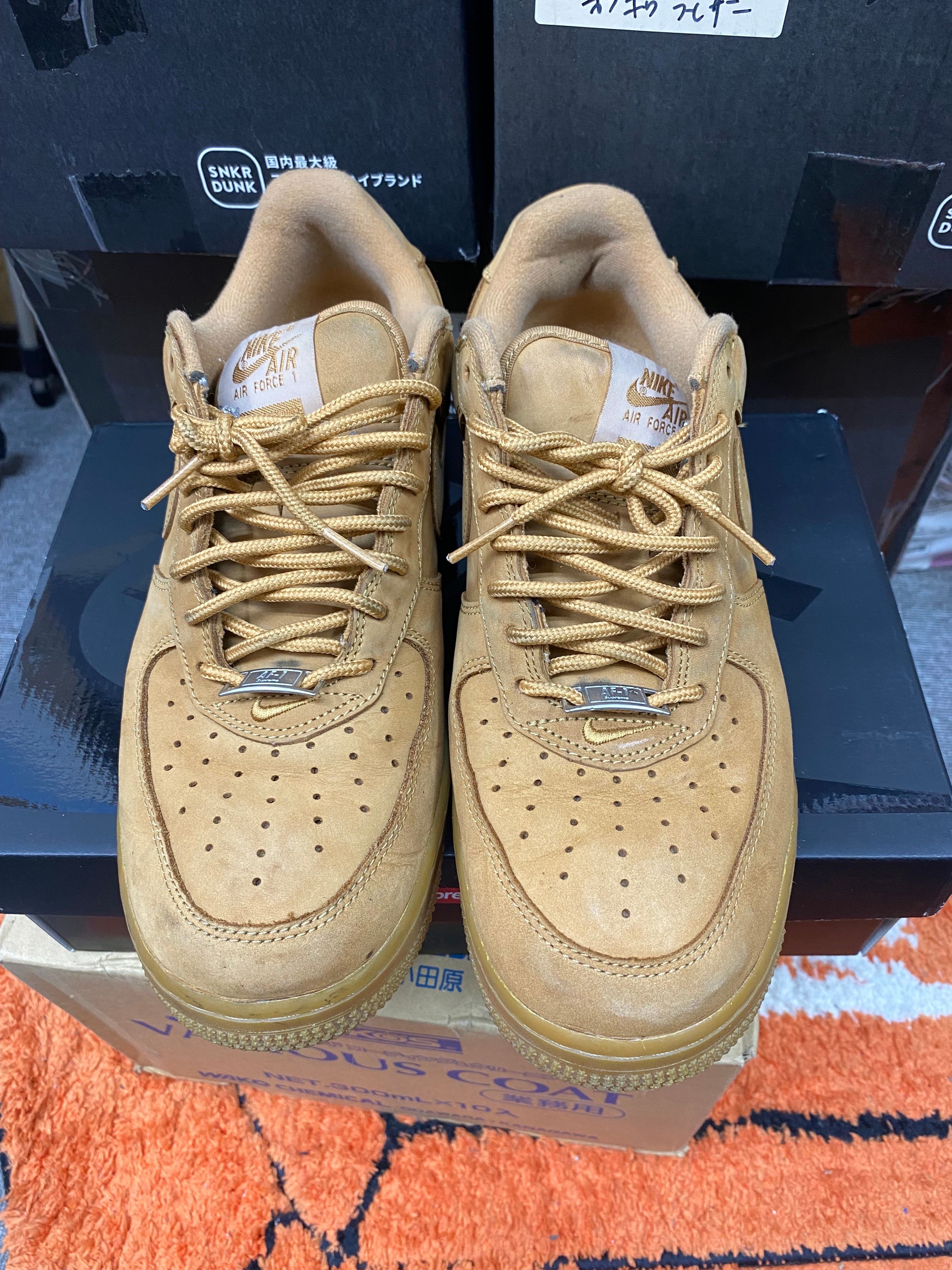 Supreme × Nike Air Force 1 Low "Flax/Wheat"