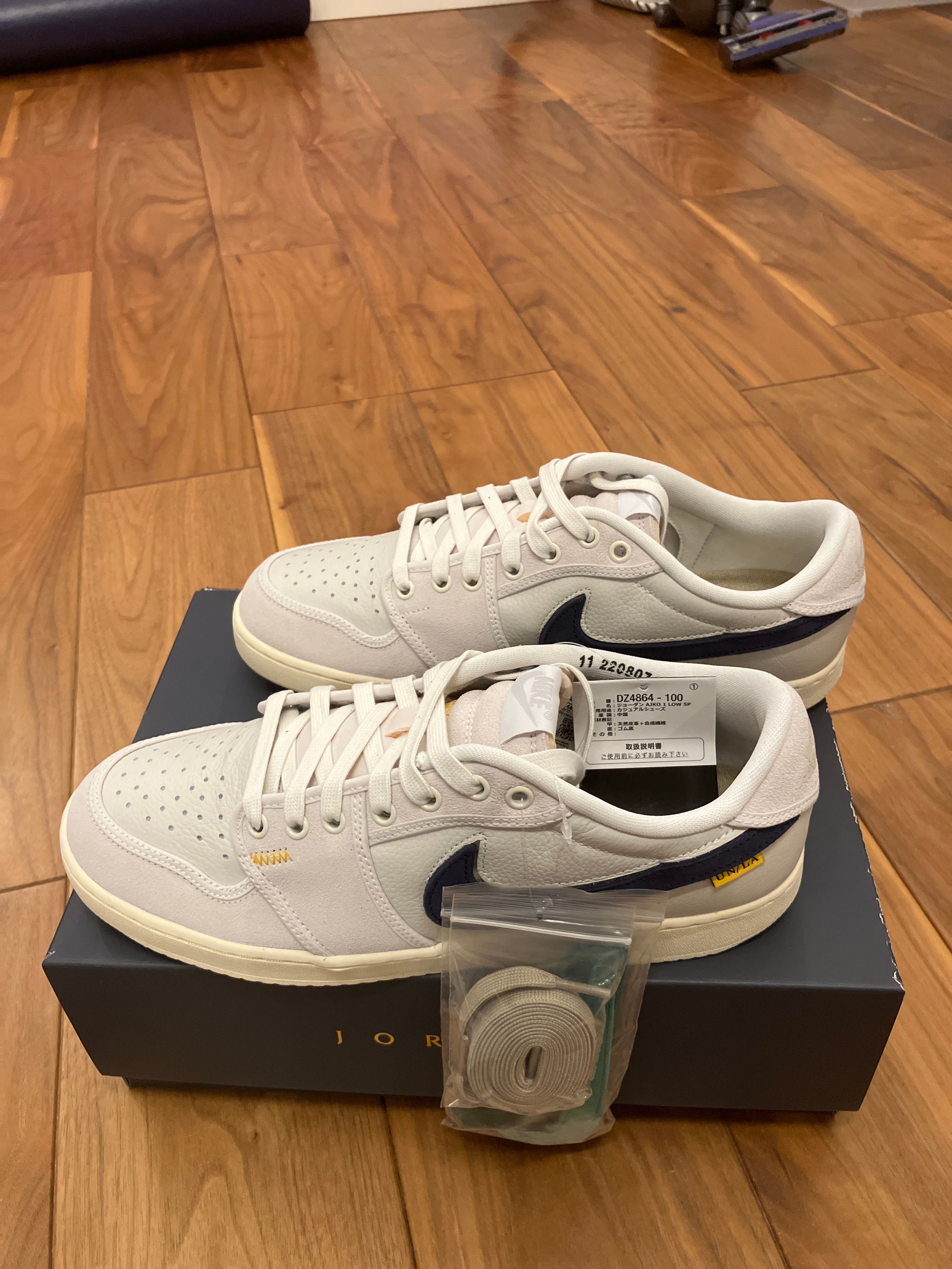 UNION × Nike Air Jordan 1 Low KO "Sail Leather"