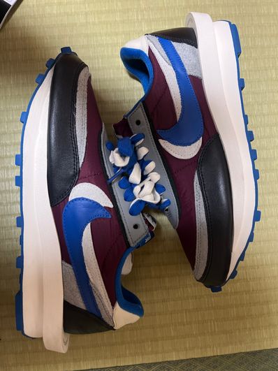 UNDERCOVER × sacai × Nike LD Waffle "Night Maroon/Pale Ivory-Ground Grey-Team Royal"