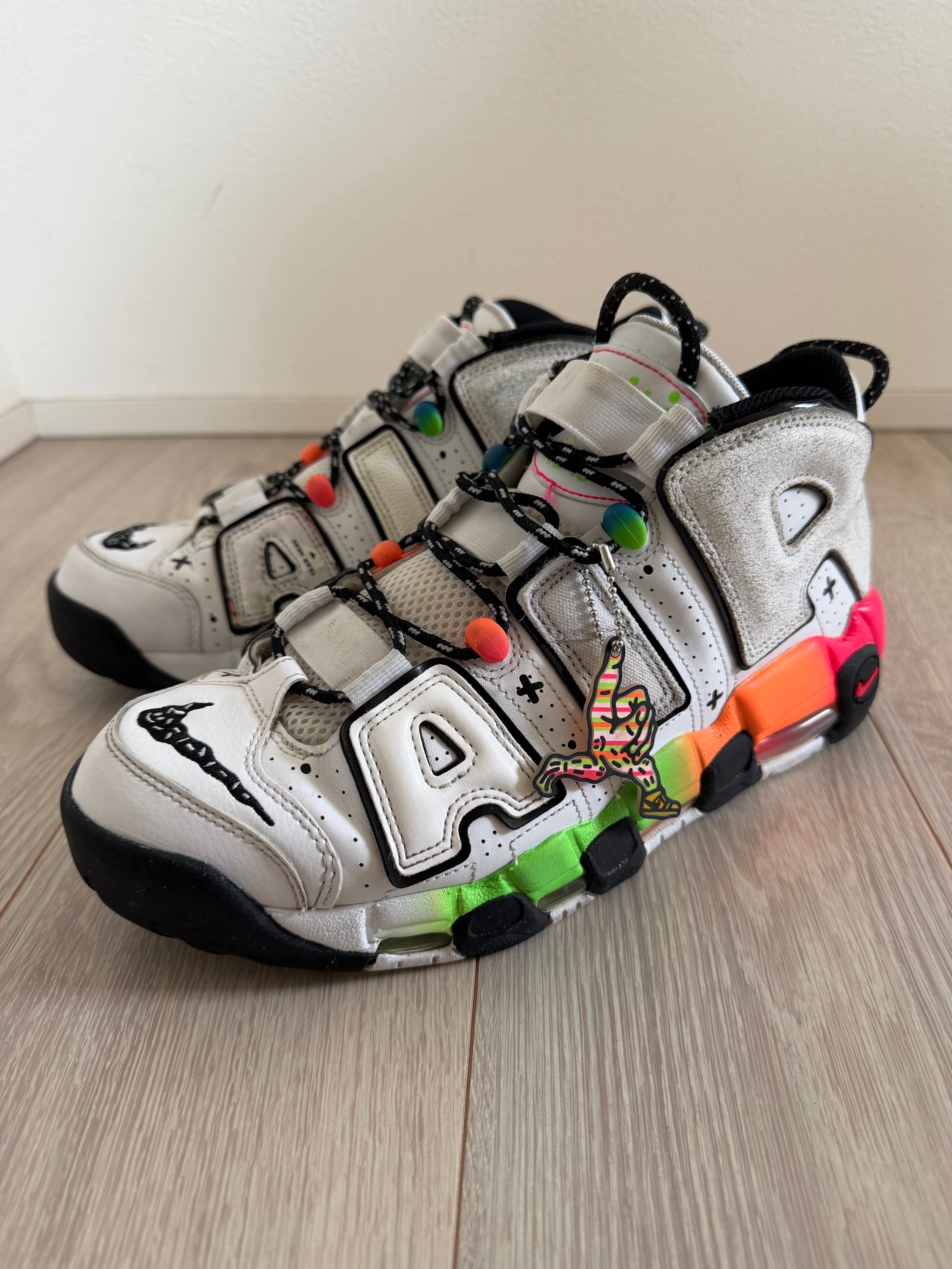 Nike Air More Uptempo 96 Ghost "White/Blue/Orange Green"