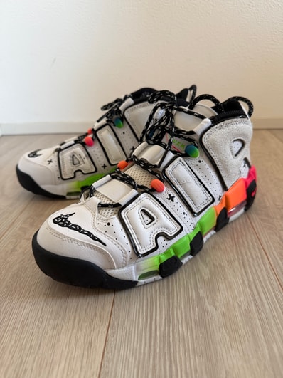 Nike Air More Uptempo 96 Ghost "White/Blue/Orange Green"
