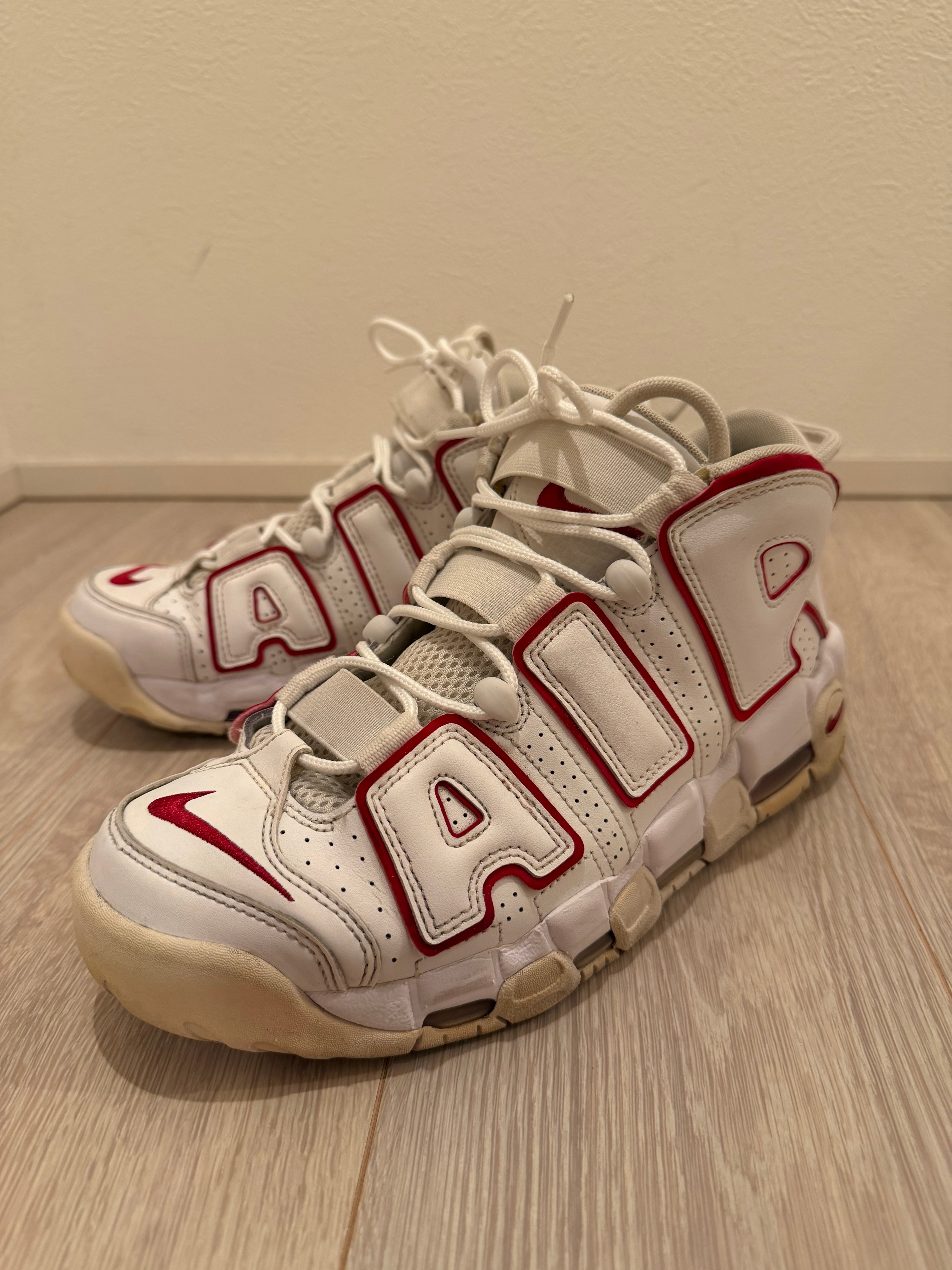 NIKE AIR MORE UPTEMPO "WHITE/VARSITY RED" (2018)