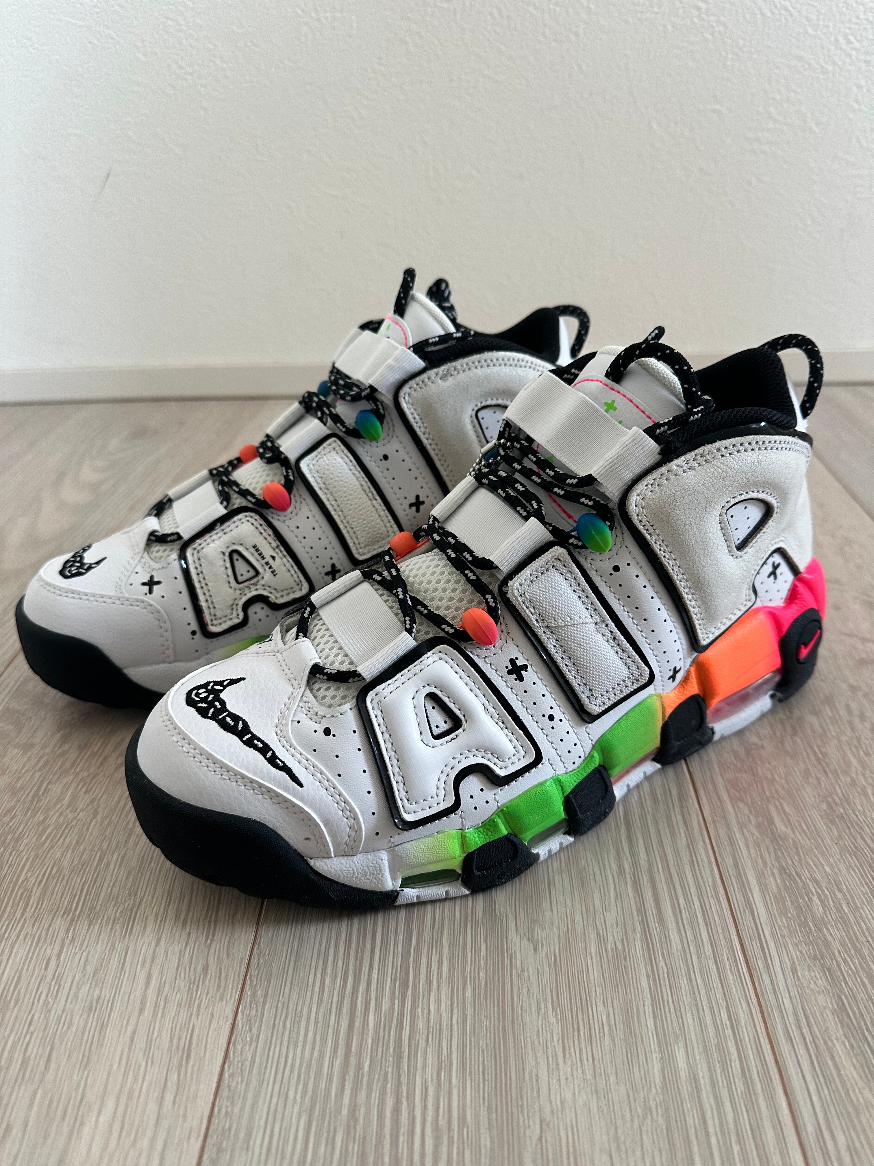 Nike Air More Uptempo 96 Ghost "White/Blue/Orange Green"