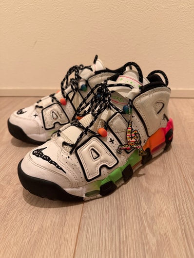 Nike Air More Uptempo 96 Ghost "White/Blue/Orange Green"