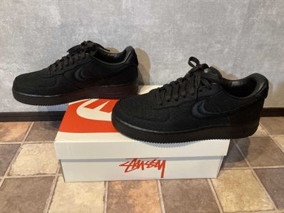 Stussy × Nike Air Force 1 Low "Triple Black"