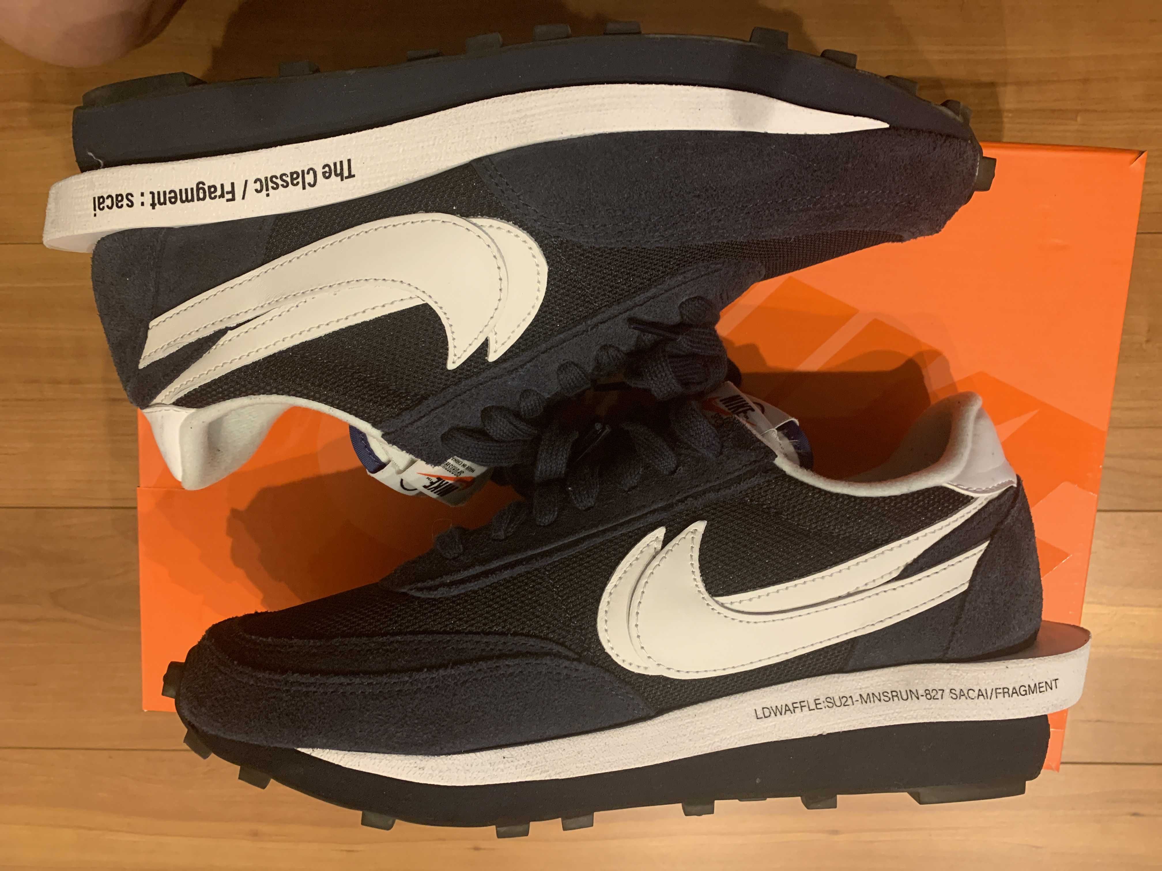 Fragment × sacai × Nike LD Waffle "Blackended Blue"