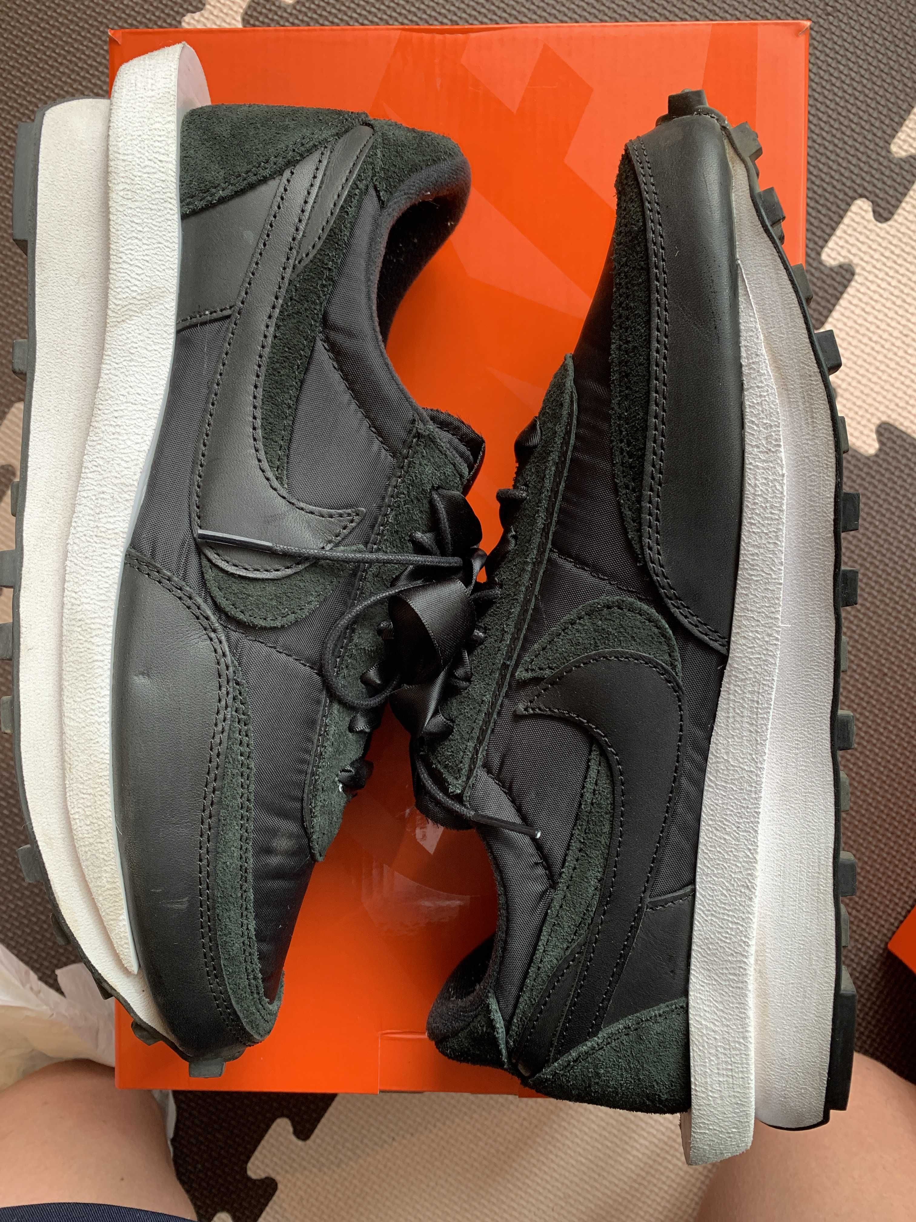 sacai × Nike LDV Waffle "Triple Black"