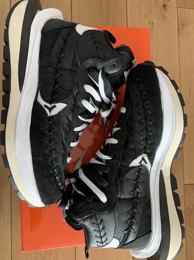 Jean-Paul Gaultier × sacai × Nike Vapor Waffle "Black/Black-White"