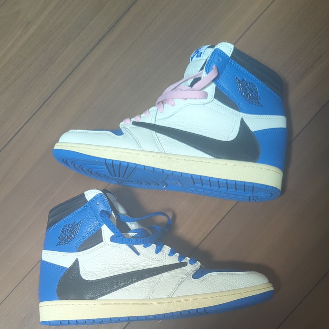 Travis Scott × fragment design × Nike Air Jordan 1 Retro High OG SP "Military Blue"