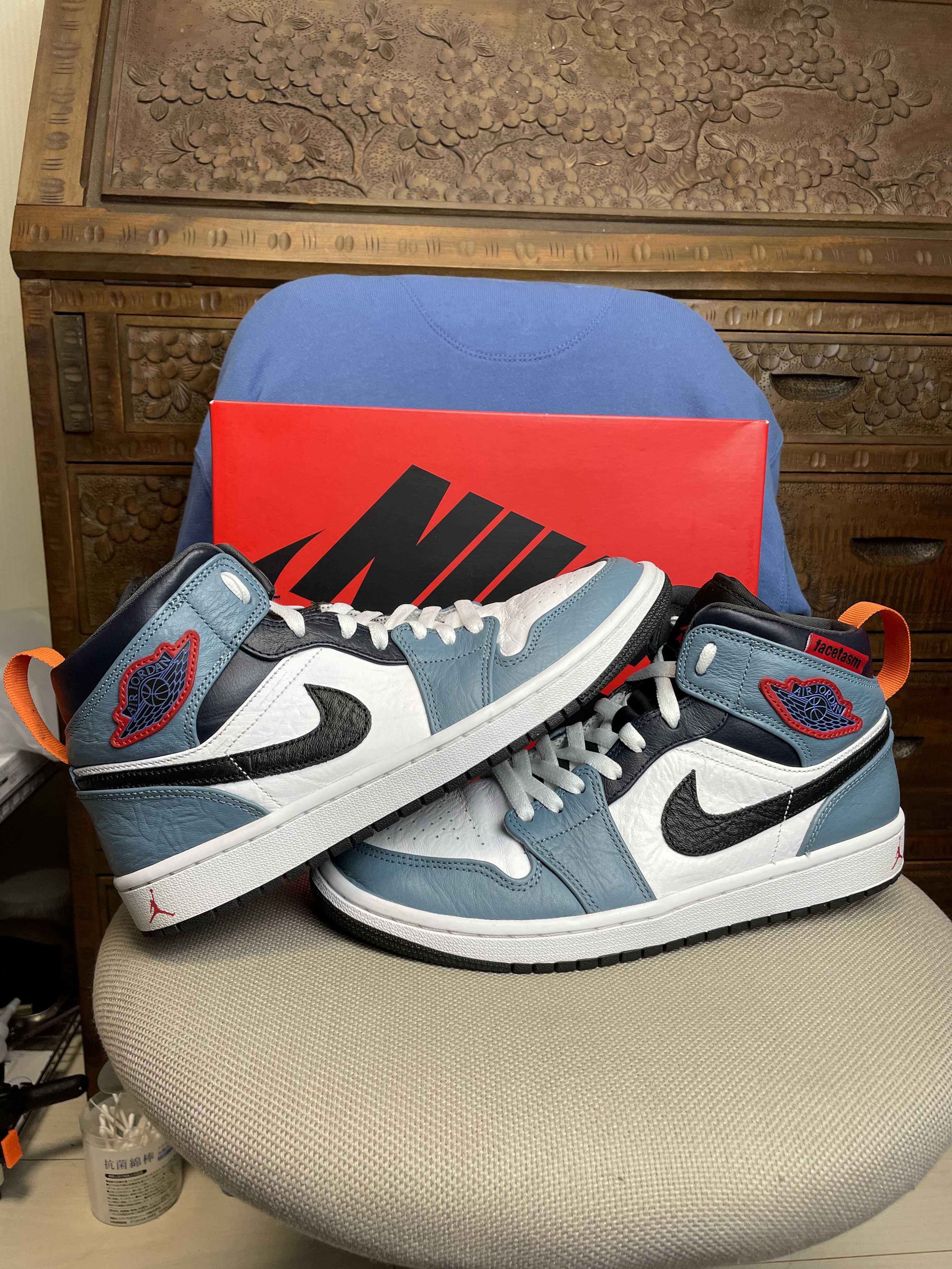 FACETASM × Nike Air Jordan 1 Mid "White/Navy"