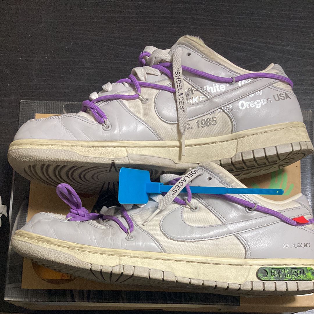 Off-White × Nike Dunk Low "Sail/Neutral Gray"