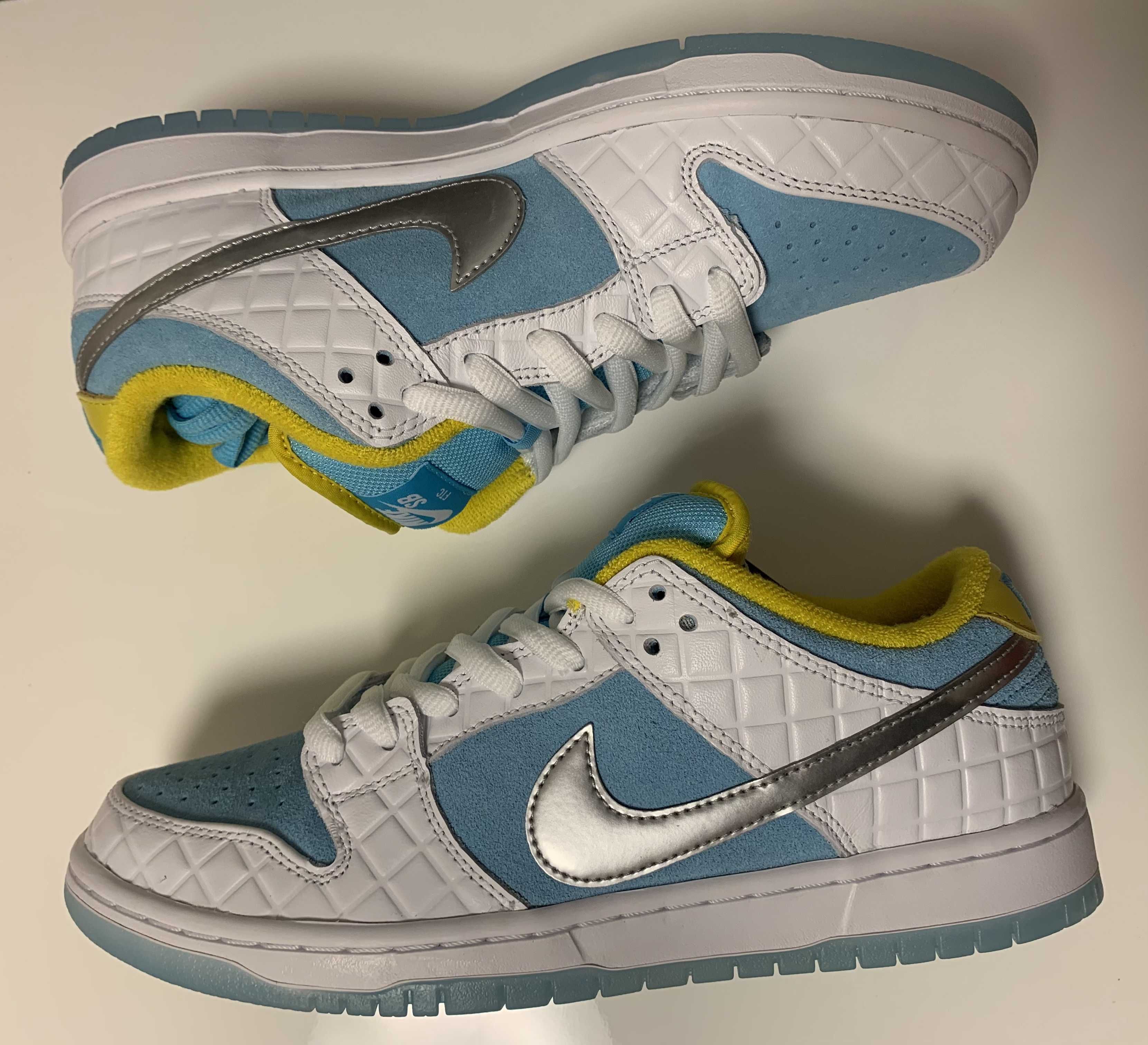 FTC × Nike SB Dunk Low "White/Blue"