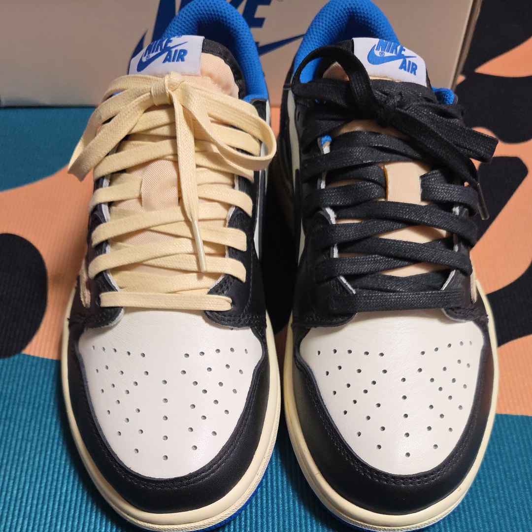 Travis Scott × fragment design × Nike Air Jordan 1 Low OG SP "Military Blue"