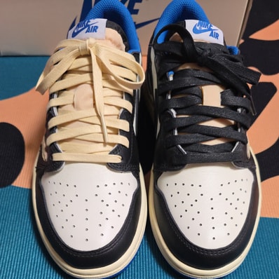 Travis Scott × fragment design × Nike Air Jordan 1 Low OG SP "Military Blue"