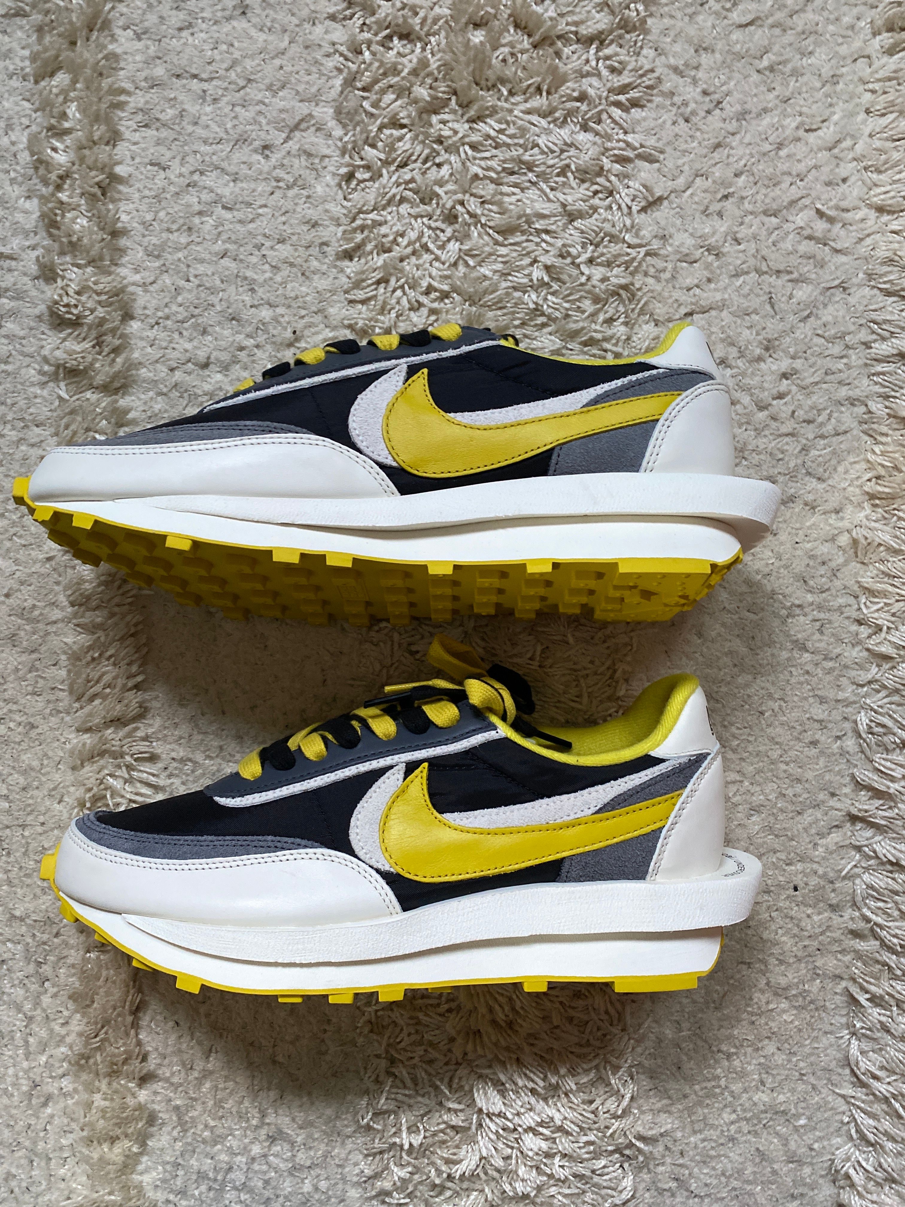 UNDERCOVER × sacai × Nike LD Waffle "Black/Sail-Dark Grey-Bright Citron"