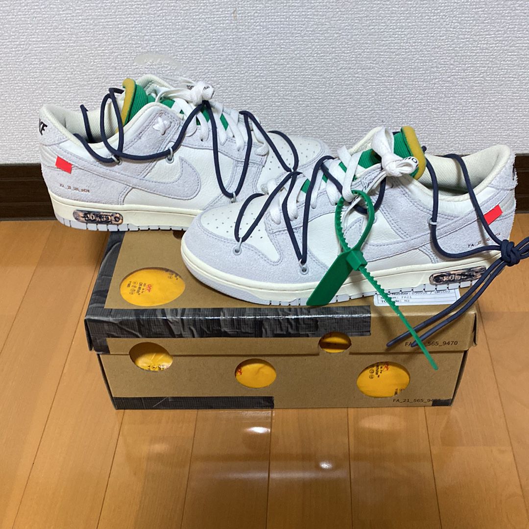 Off-White × Nike Dunk Low "Sail/Neutral Grey/Gridiron"