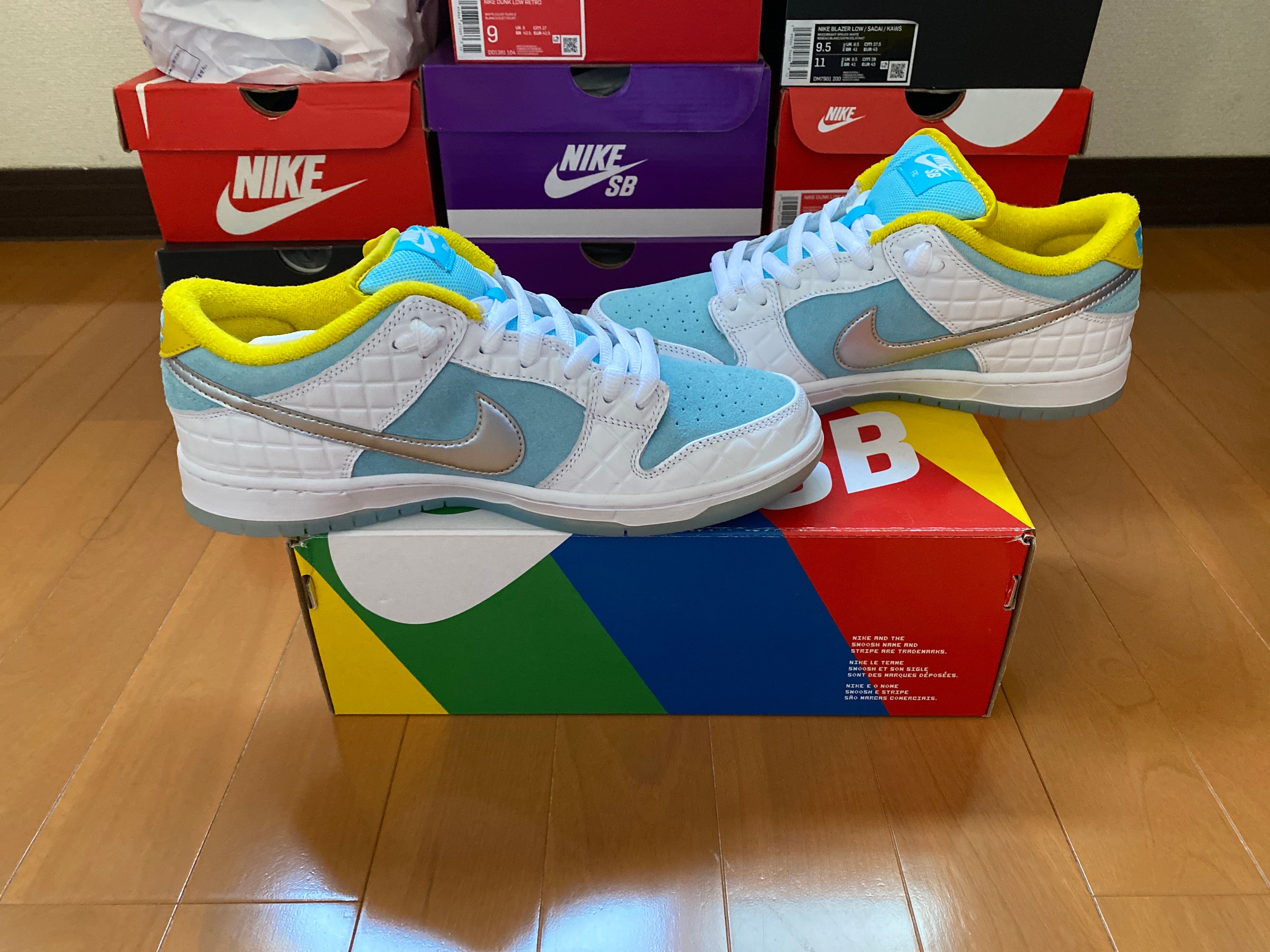 FTC × Nike SB Dunk Low "White/Blue"