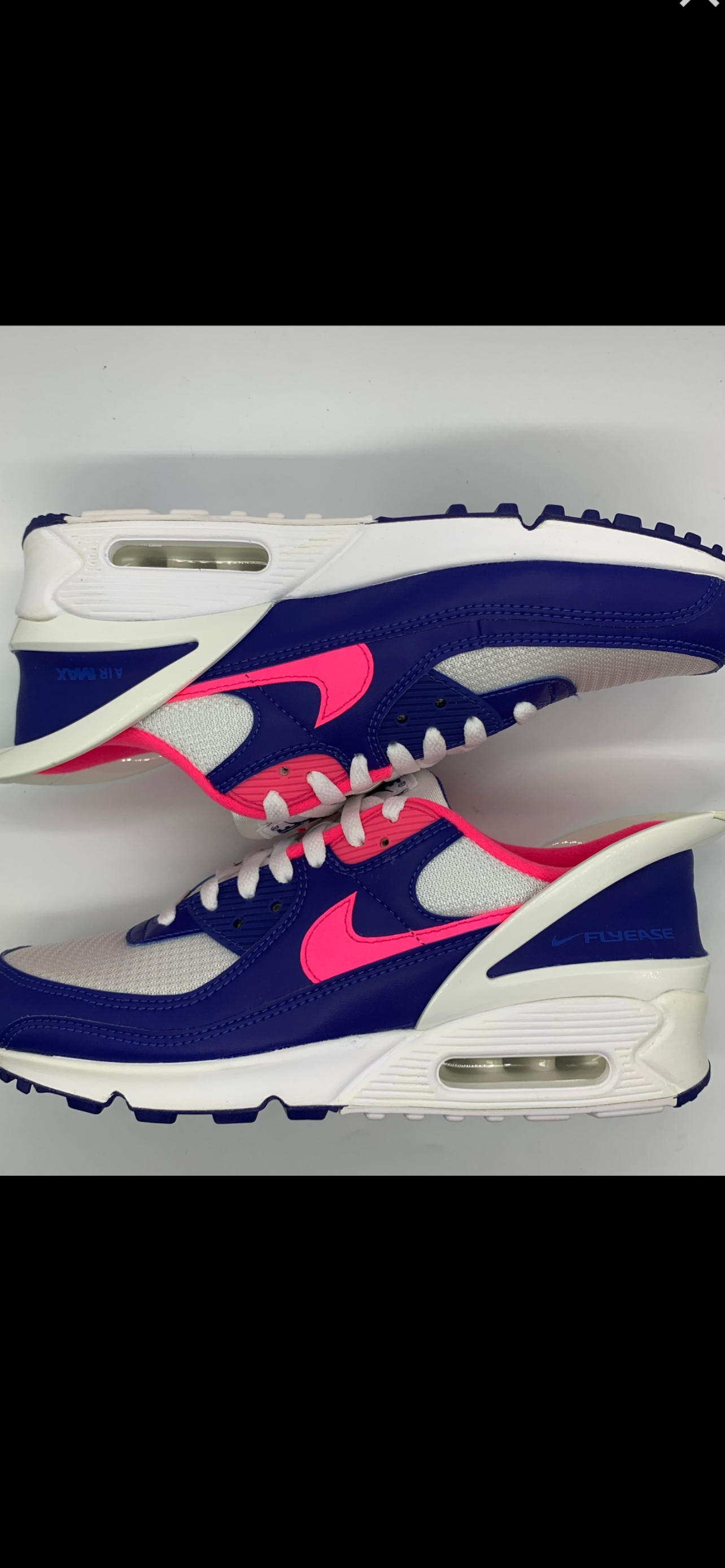 NIKE AIR MAX 90 FLYEASE "DEEP ROYAL BLUE/HYPER PINK"