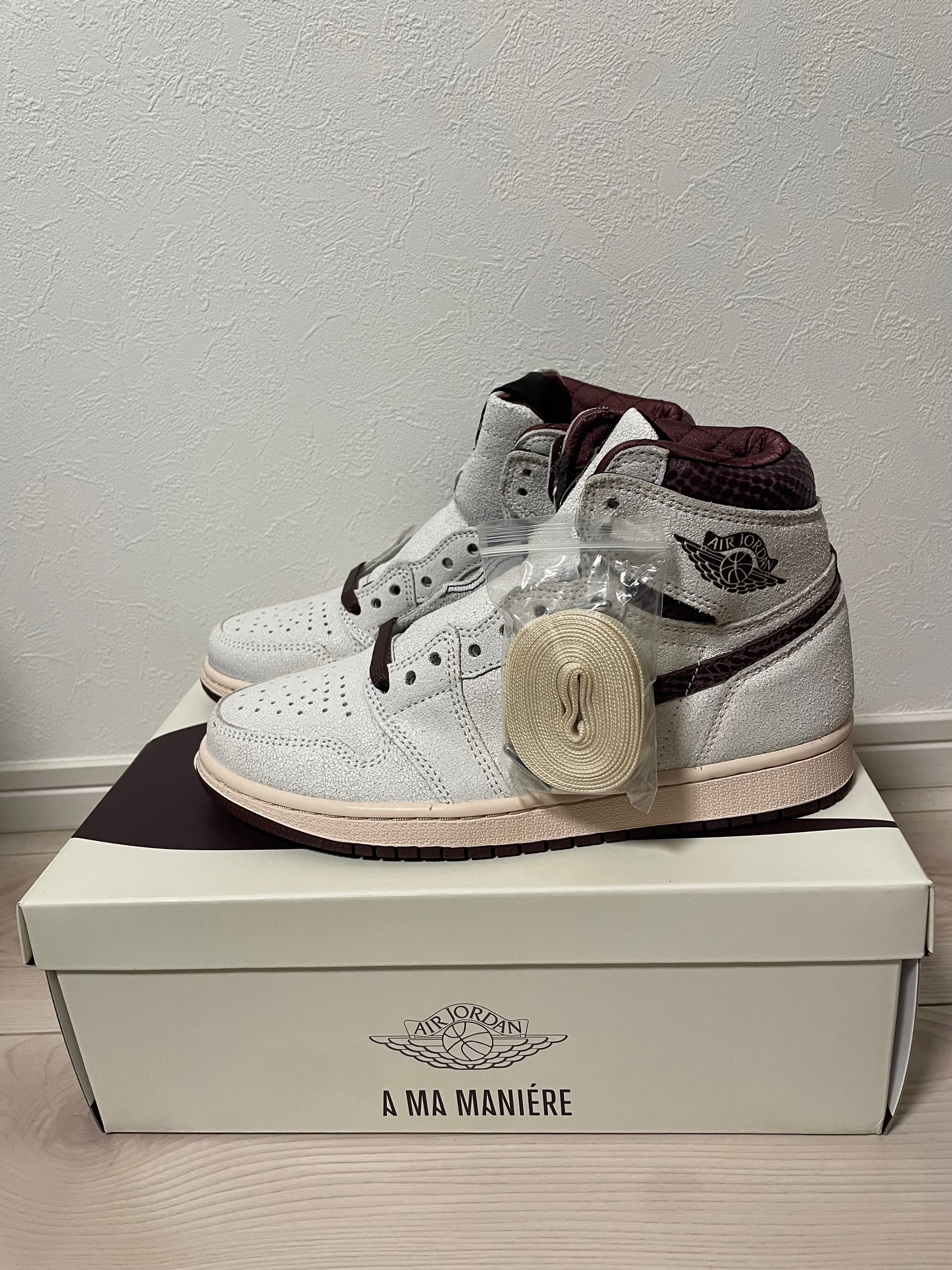 A Ma Maniere × Nike Air Jordan 1 Retro High OG "Sail and Burgundy"