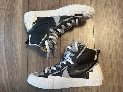 sacai × NIKE BLAZER MID "BLACK/WOLF GREY/WHITE"