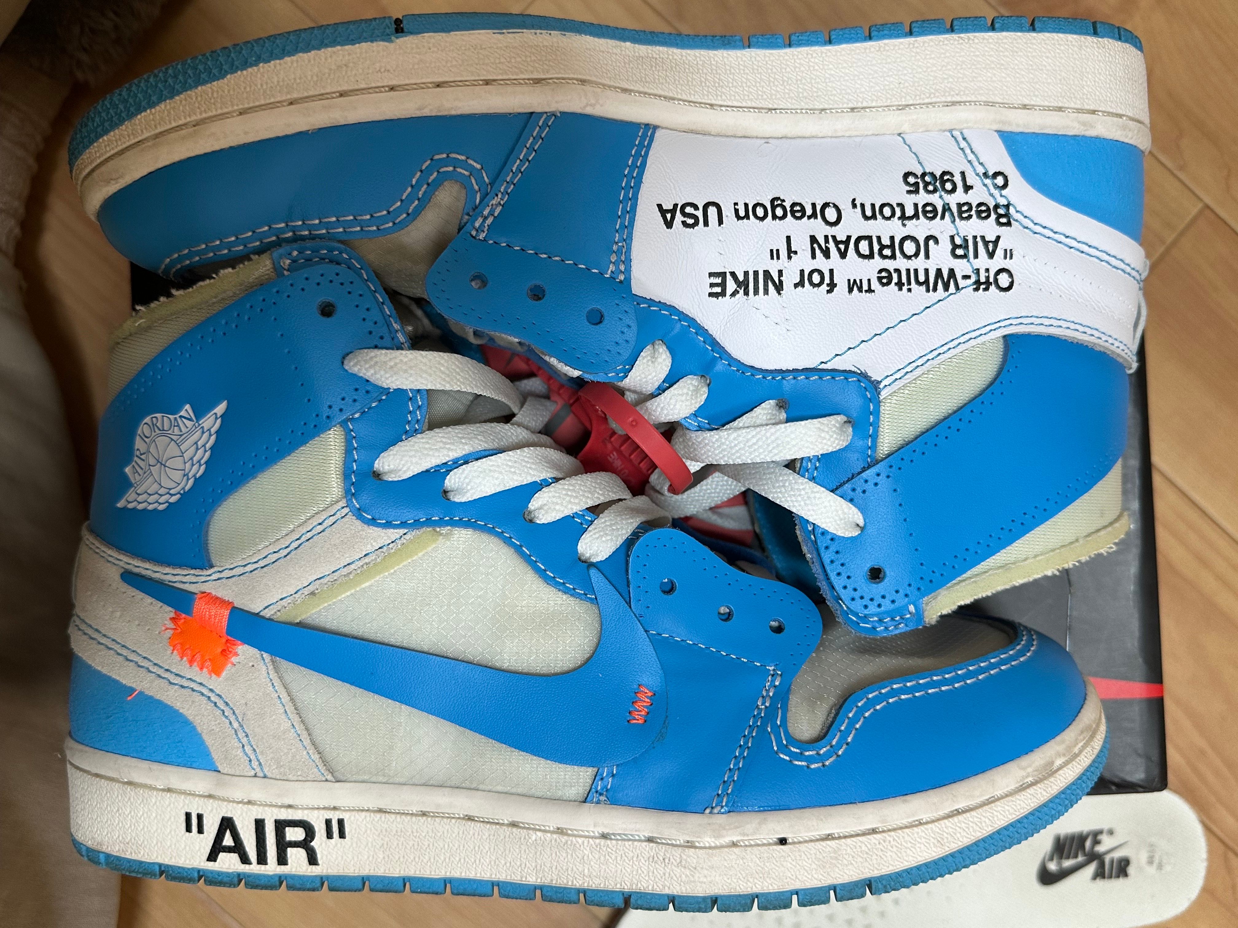 Off-White × Nike Air Jordan 1 High UNC "White/Dark Powder Blue"