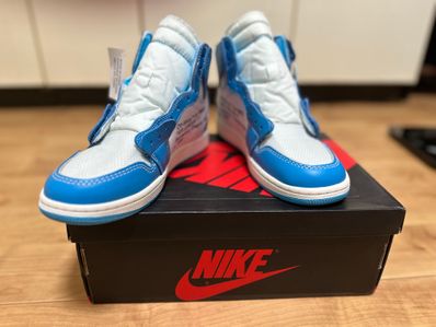 Off-White × Nike Air Jordan 1 High UNC "White/Dark Powder Blue"