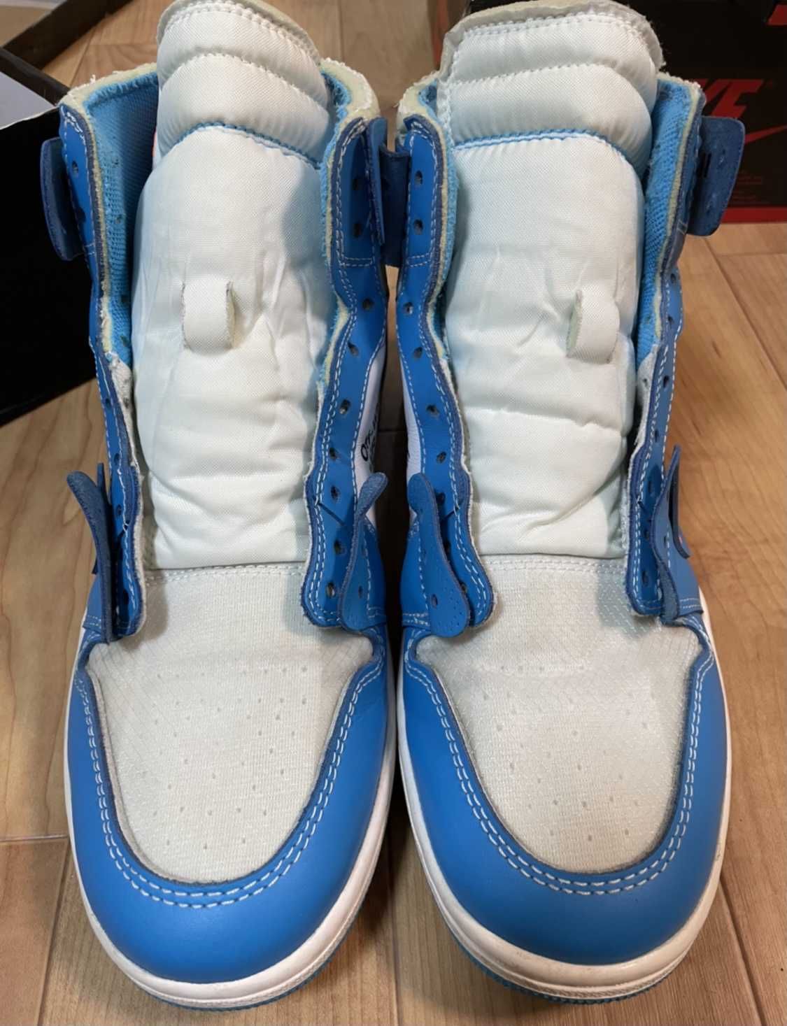 Off-White × Nike Air Jordan 1 High UNC "White/Dark Powder Blue"