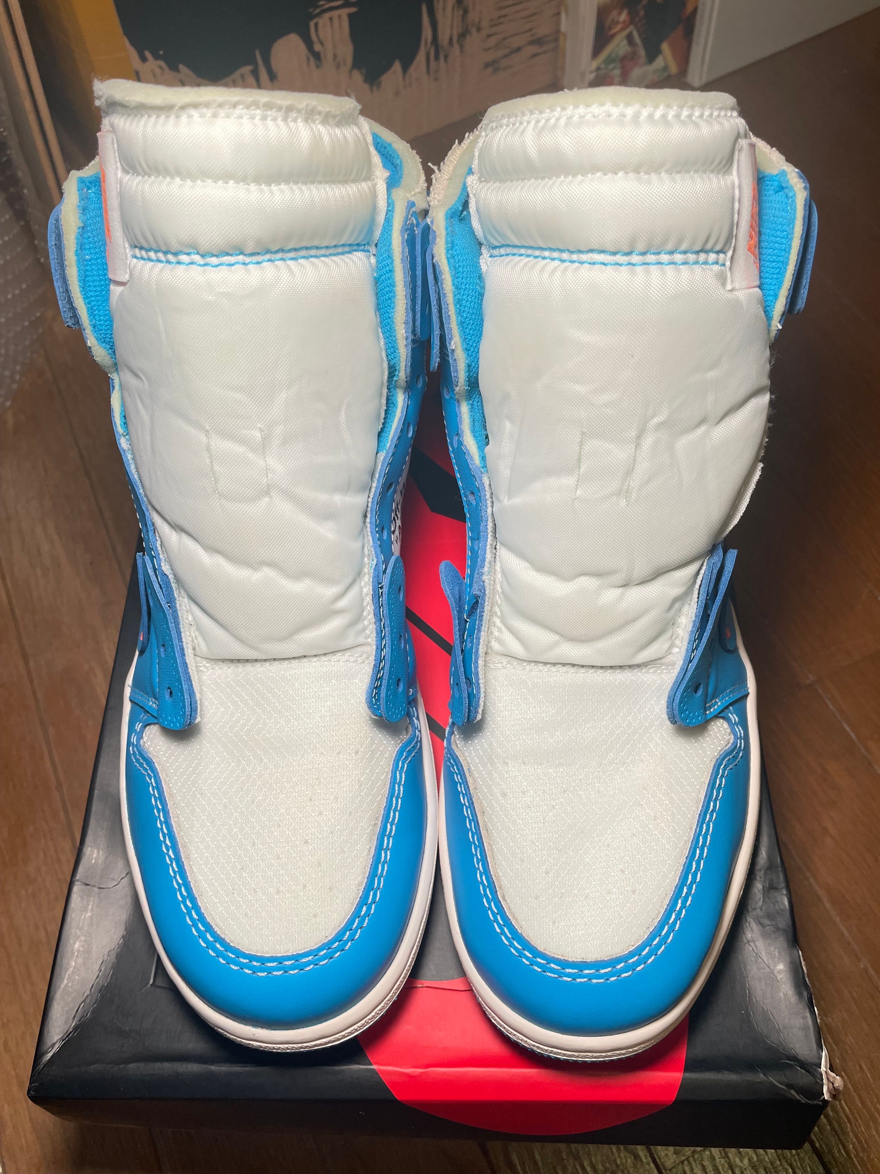 Off-White × Nike Air Jordan 1 High UNC "White/Dark Powder Blue"