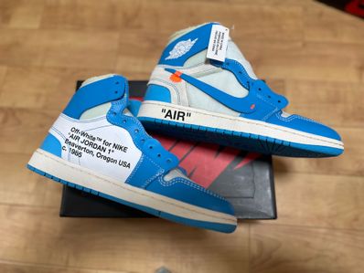 Off-White × Nike Air Jordan 1 High UNC "White/Dark Powder Blue"