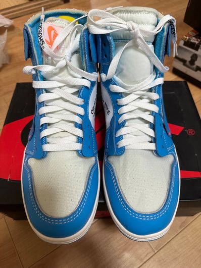 Off-White × Nike Air Jordan 1 High UNC "White/Dark Powder Blue"