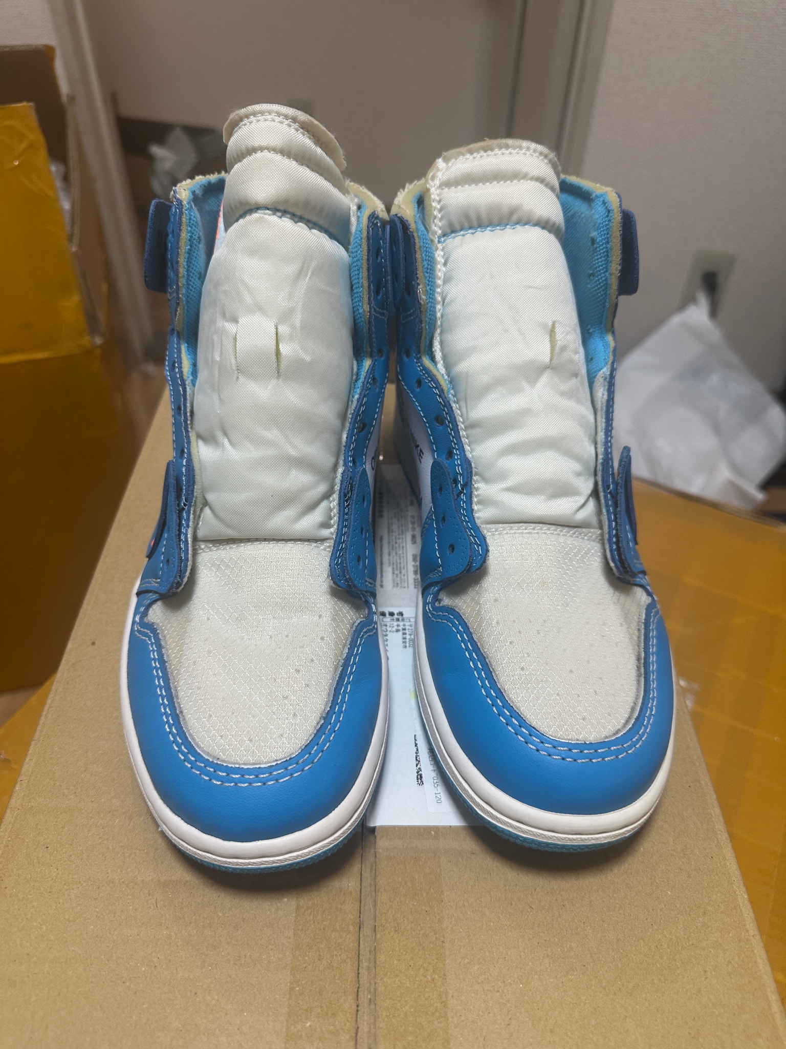 Off-White × Nike Air Jordan 1 High UNC "White/Dark Powder Blue"