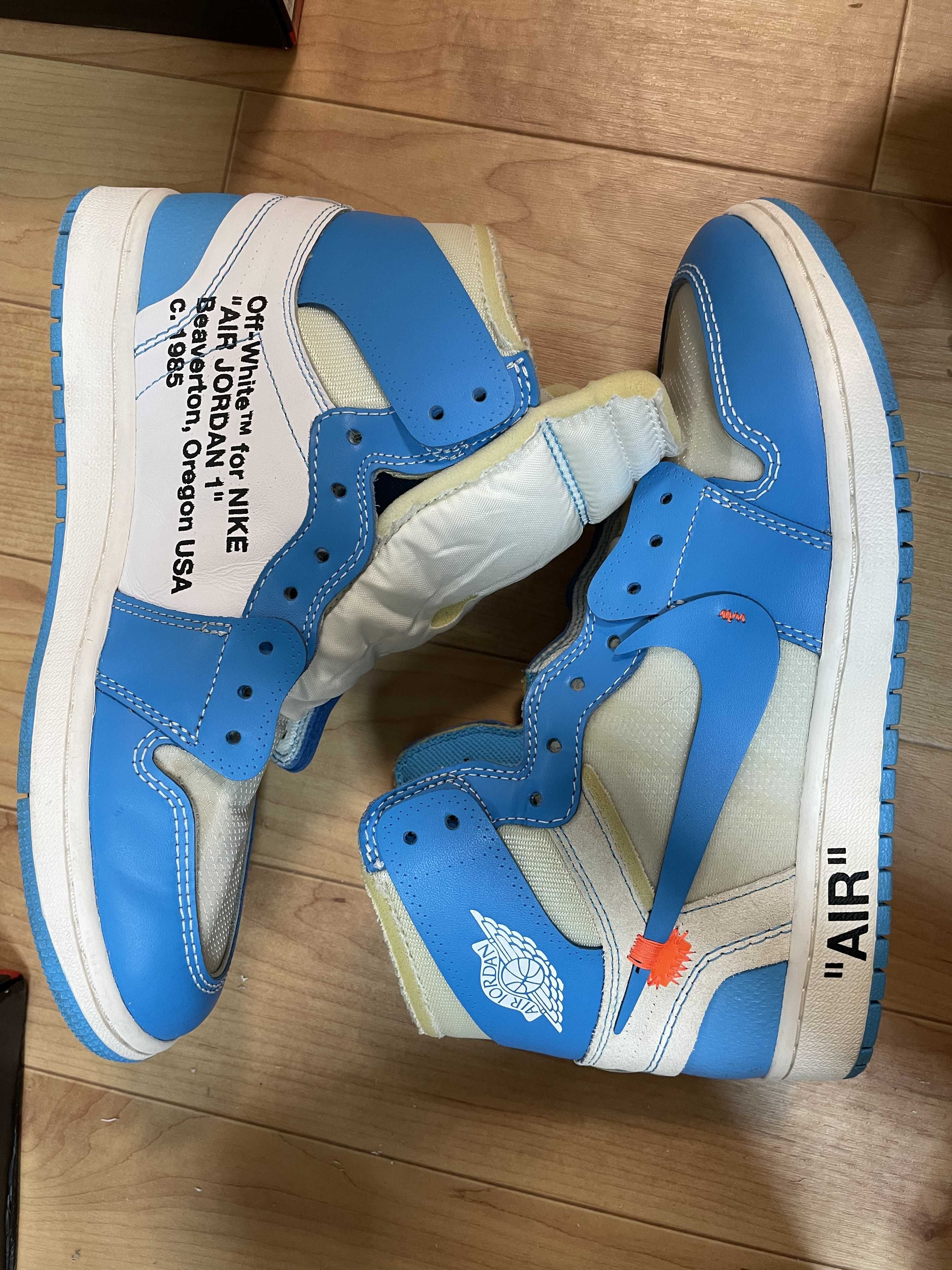 Off-White × Nike Air Jordan 1 High UNC "White/Dark Powder Blue"
