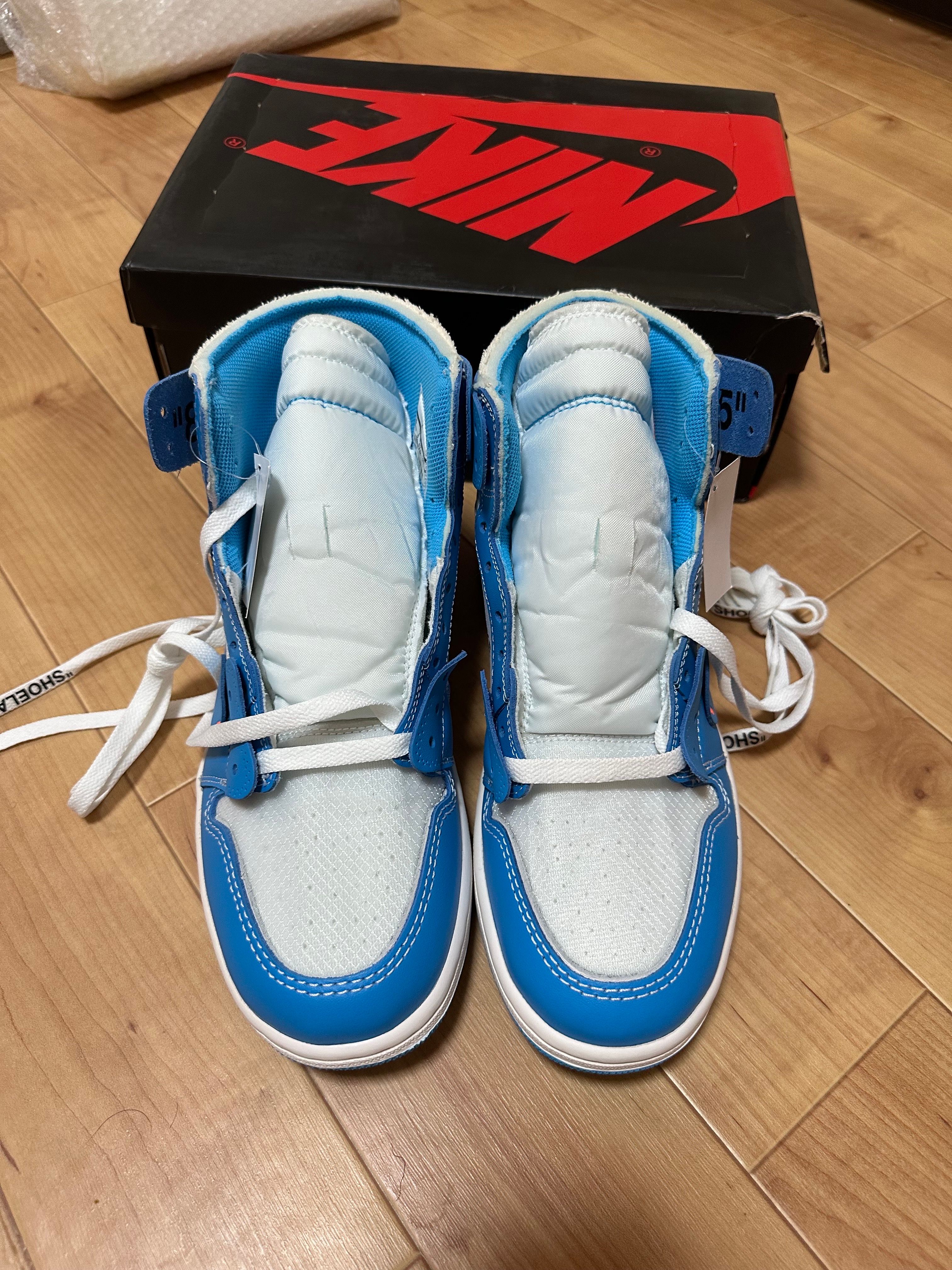 Off-White × Nike Air Jordan 1 High UNC "White/Dark Powder Blue"