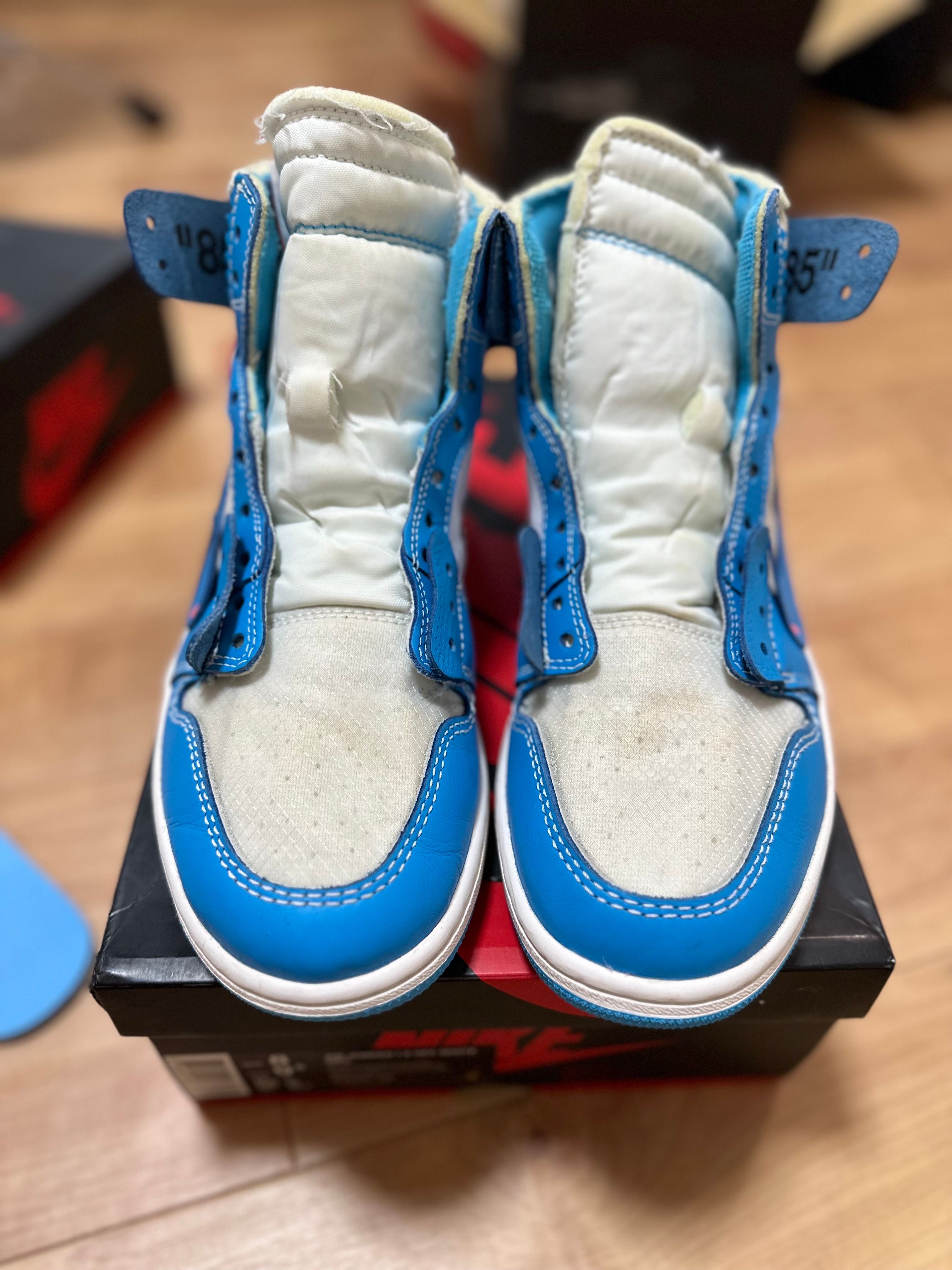 Off-White × Nike Air Jordan 1 High UNC "White/Dark Powder Blue"
