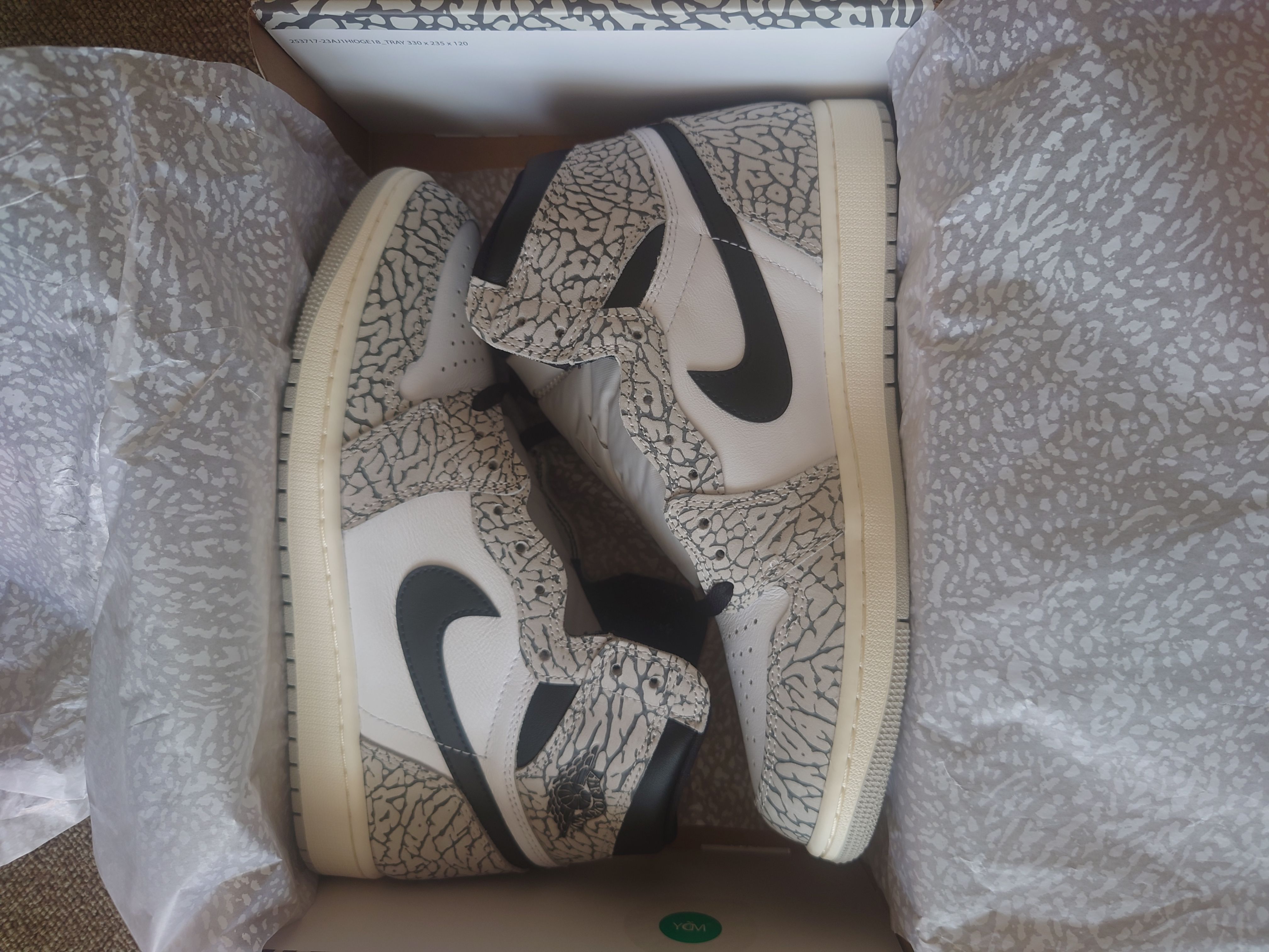 Nike Air Jordan 1 High OG "White Cement/Safari"