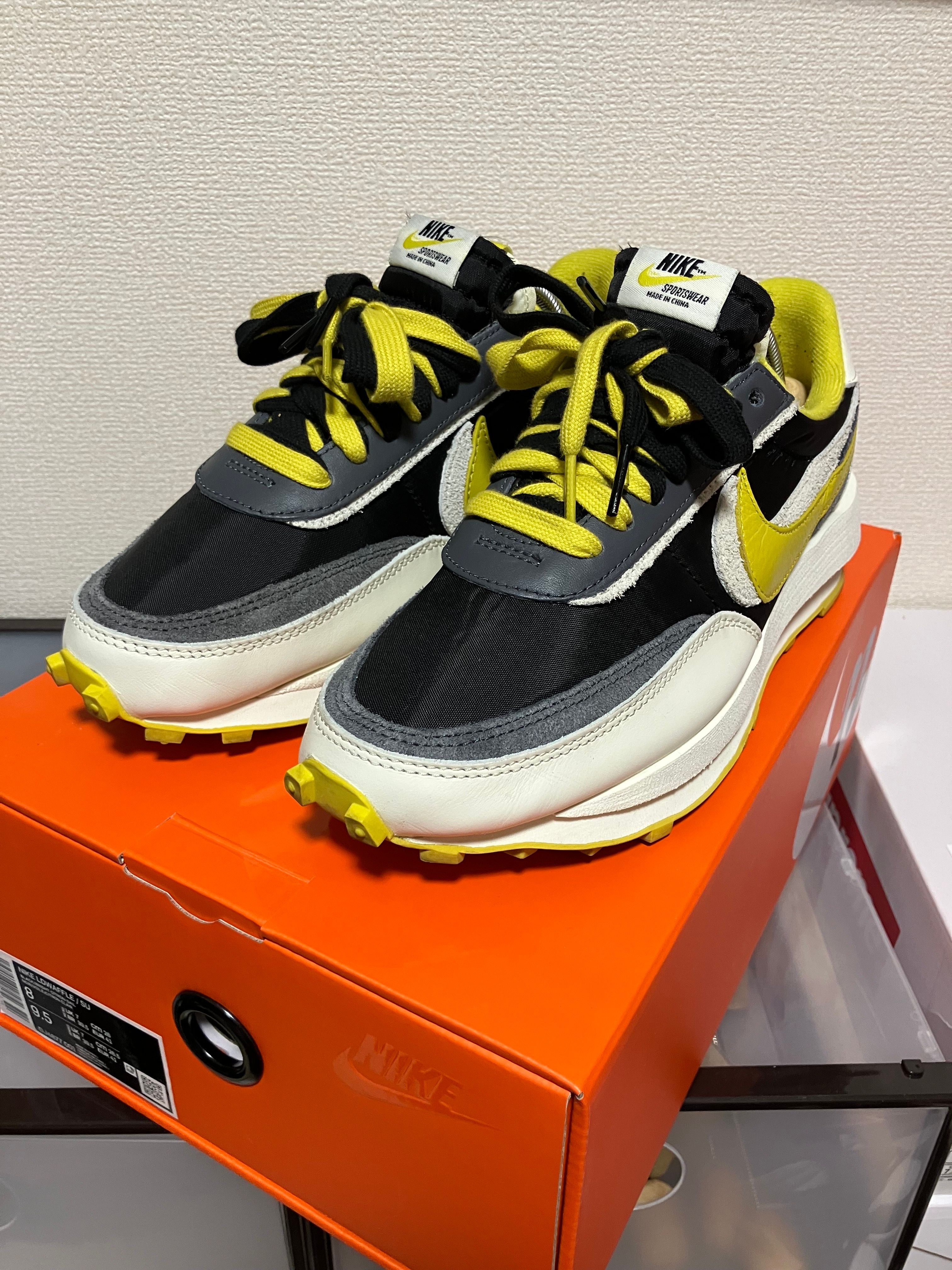 UNDERCOVER × sacai × Nike LD Waffle "Black/Sail-Dark Grey-Bright Citron"