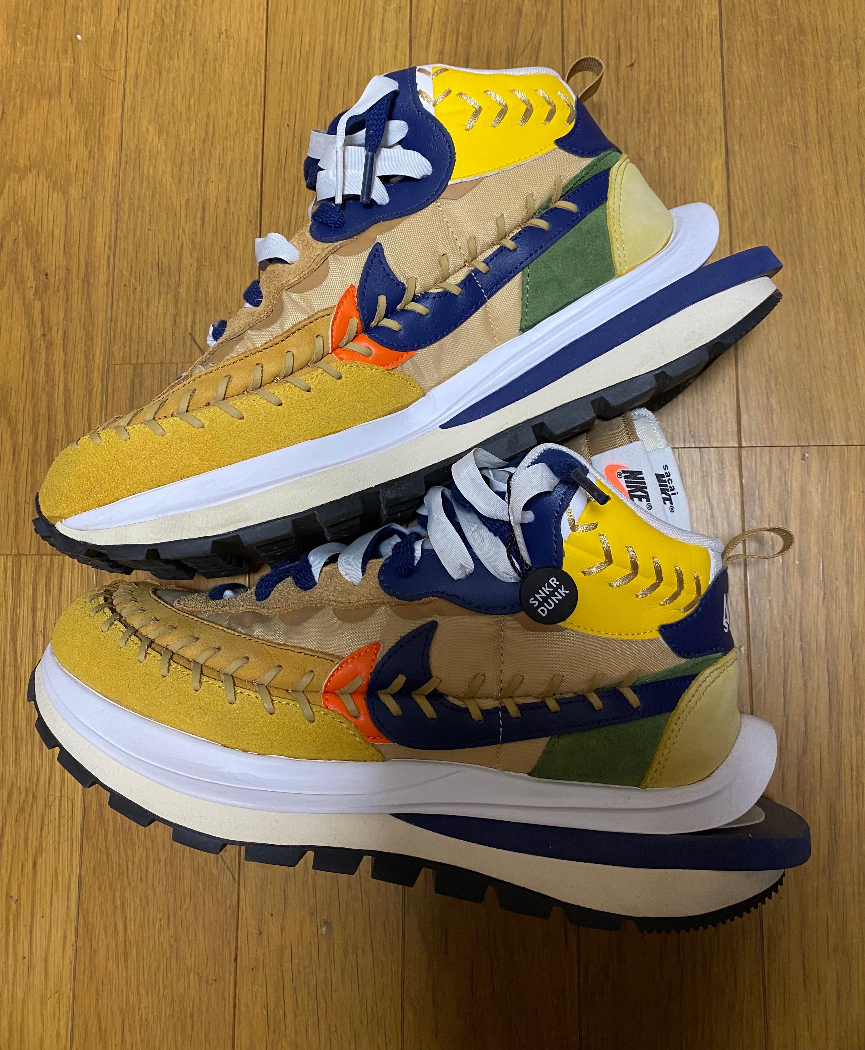 Jean-Paul Gaultier × sacai × Nike VaporWaffle "Sesame/Multi Color"
