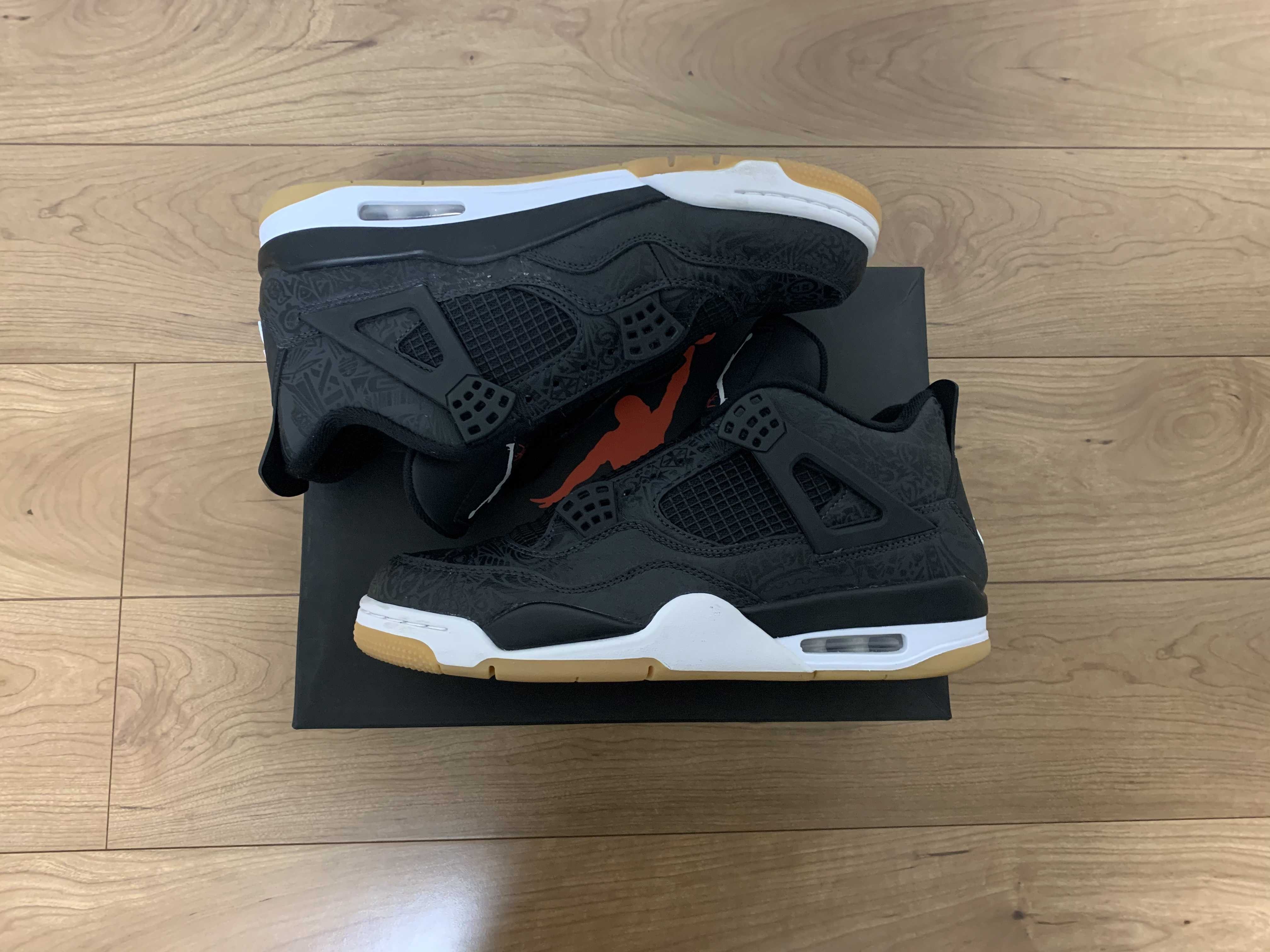 Nike Air Jordan 4 Retro "Laser Black/Gum"