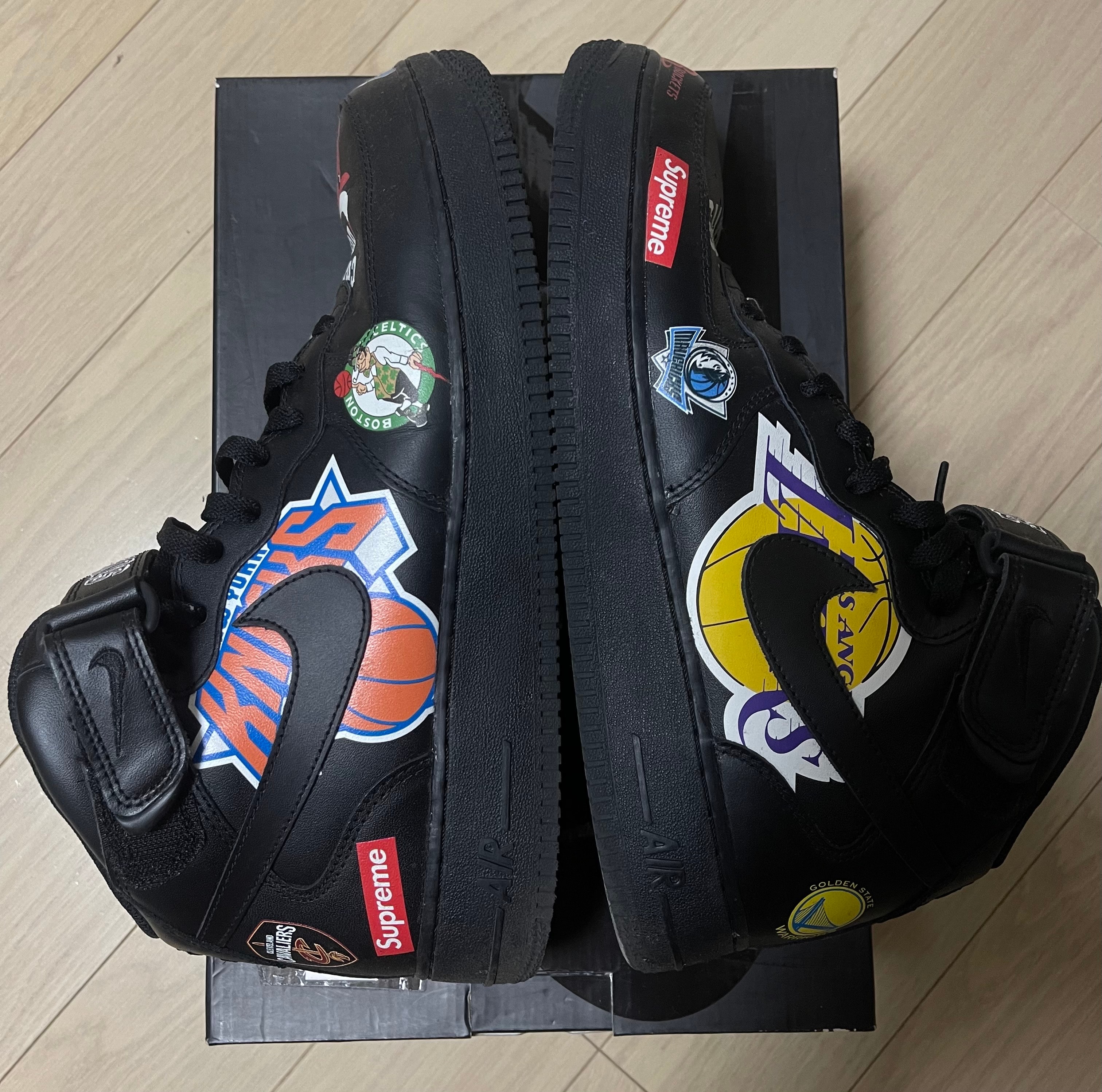 Supreme × NBA × Nike Air Force 1 Mid '07 "Black"