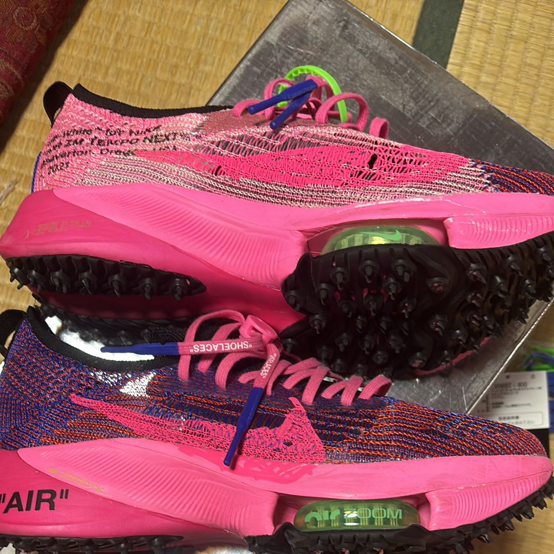 Off-White × Nike Air Zoom Tempo Next% Flyknit "Pink Glow"