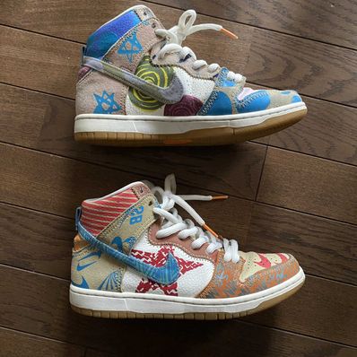 THOMAS CAMPBELL × Nike SB Dunk High "Ice Jade/Circuit Orange-Sail"