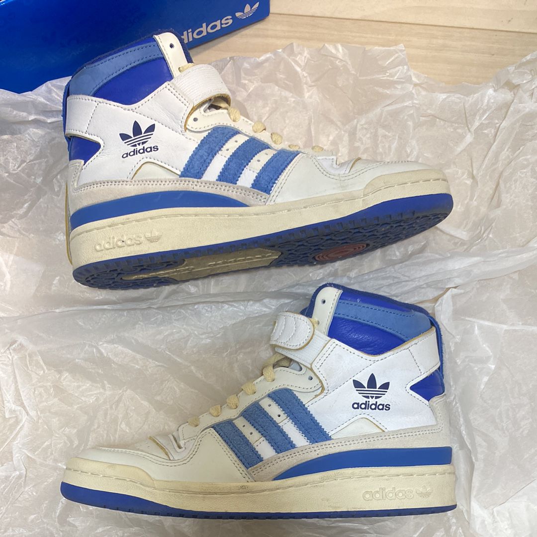 adidas Forum 84 High Blue Thread "Off White-Bright Blue/Footwear White"