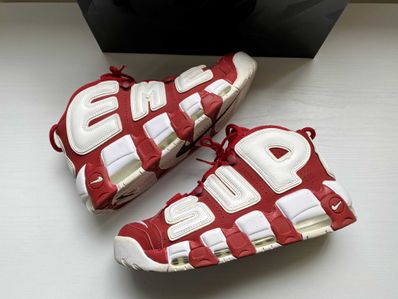 Supreme × Nike Air More Uptempo "White/Red"