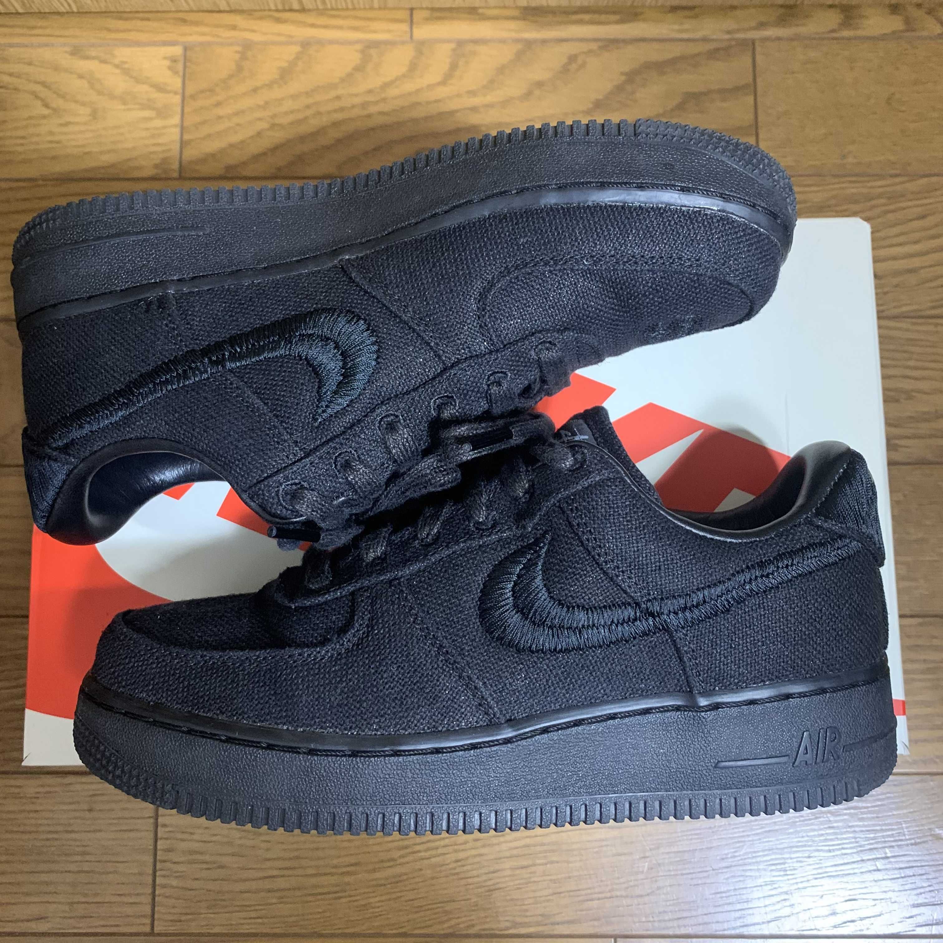 Stussy × Nike Air Force 1 Low "Triple Black"