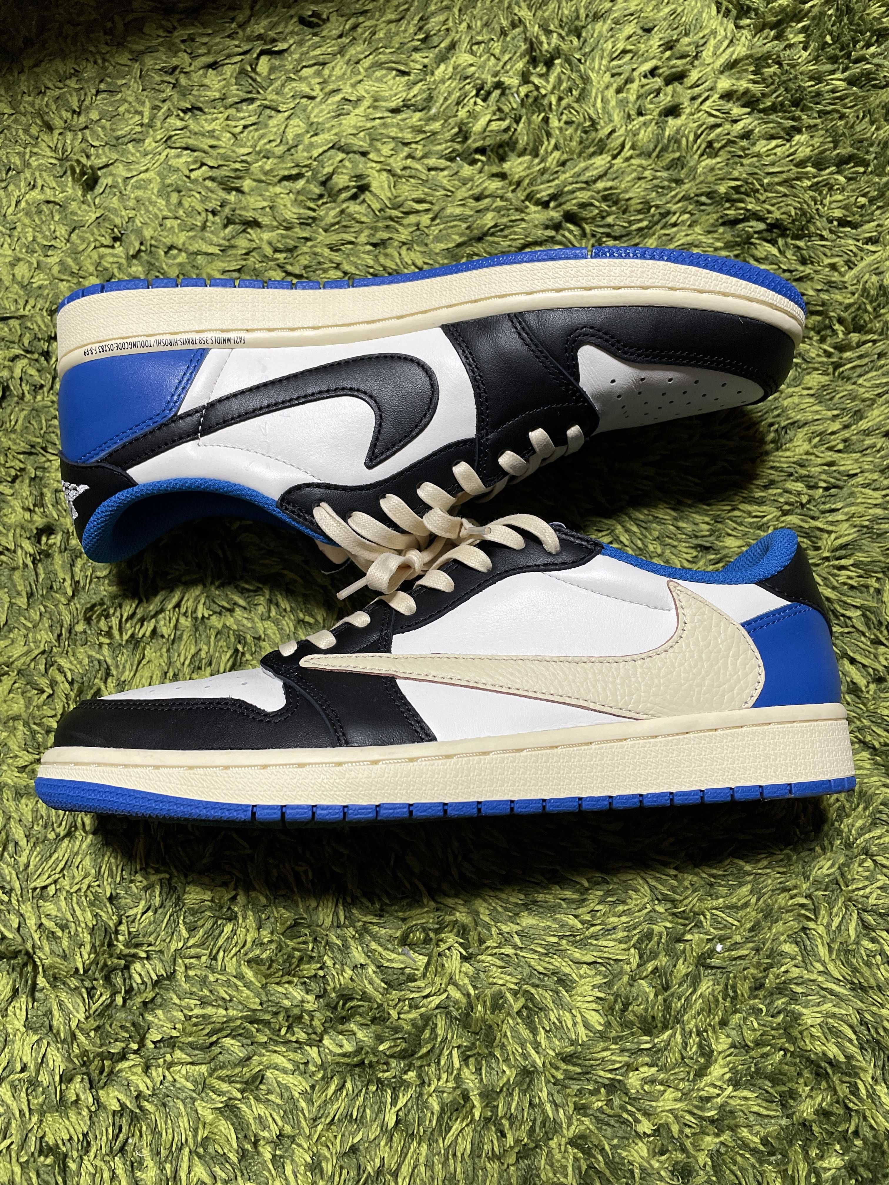 Travis Scott × fragment design × Nike Air Jordan 1 Low OG SP "Military Blue"